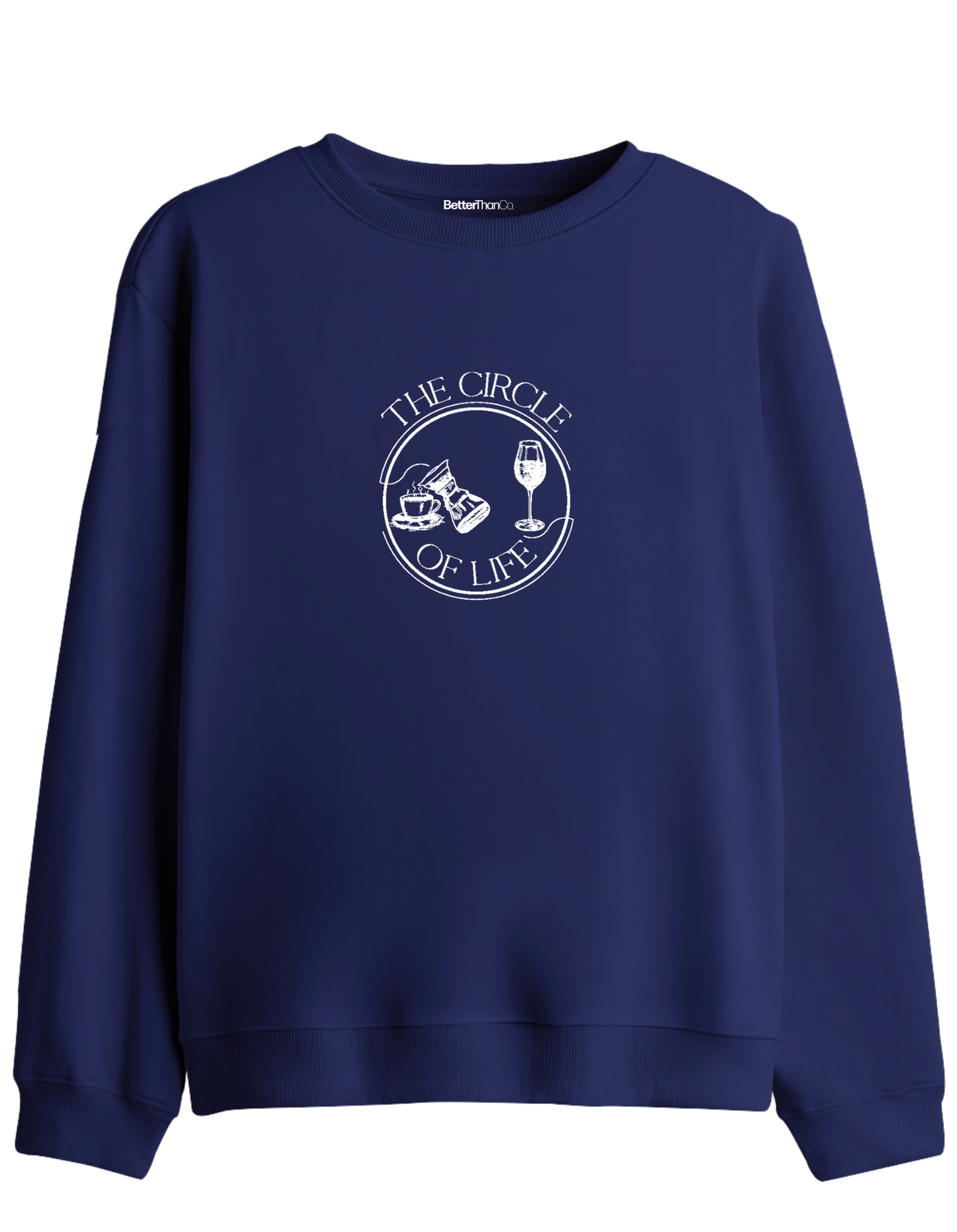 Circle Of Life Baskılı Bisiklet Yaka Sweatshirt