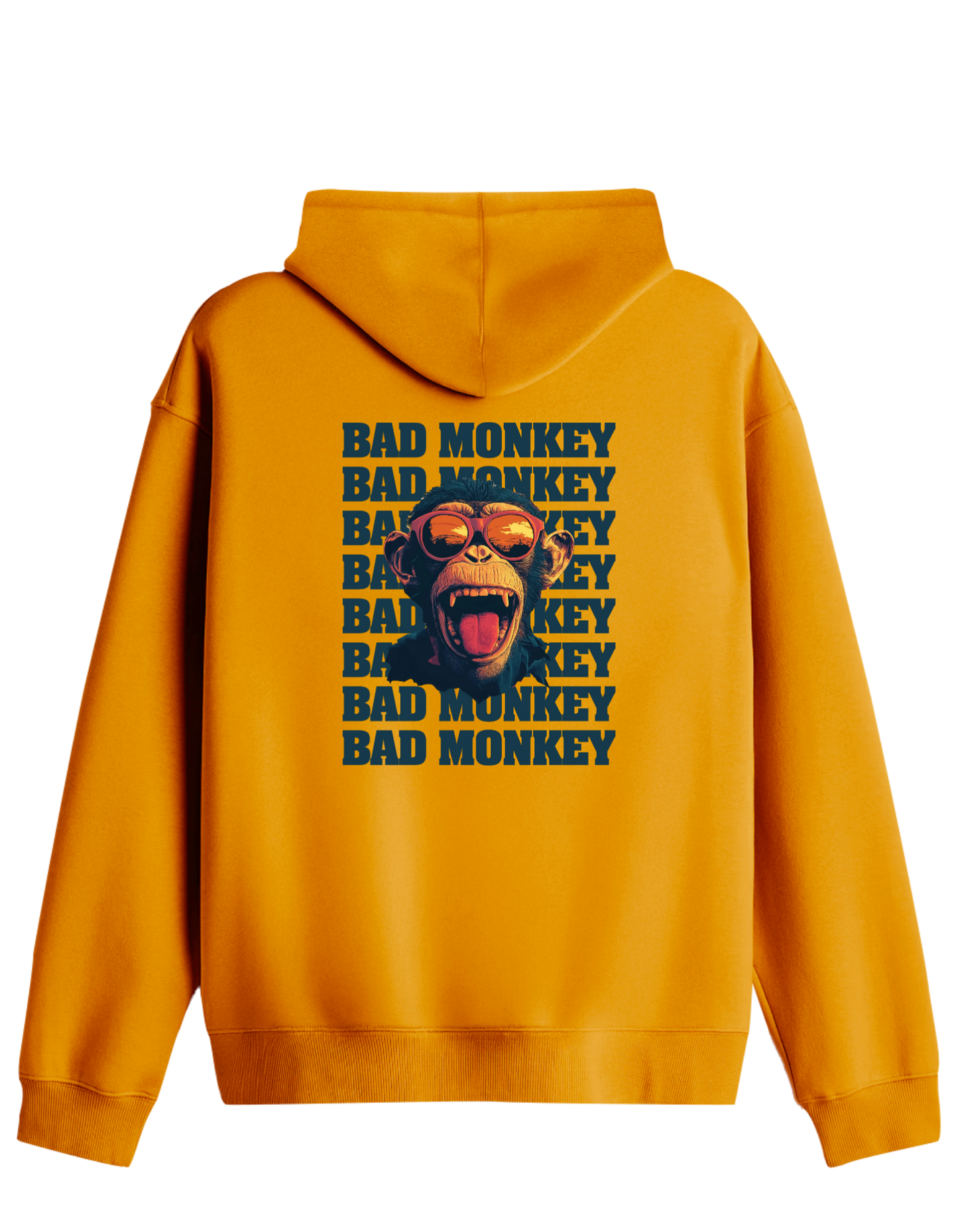Bad Monkey Baskılı Unisex Kapüşonlu Yaka Hoodie