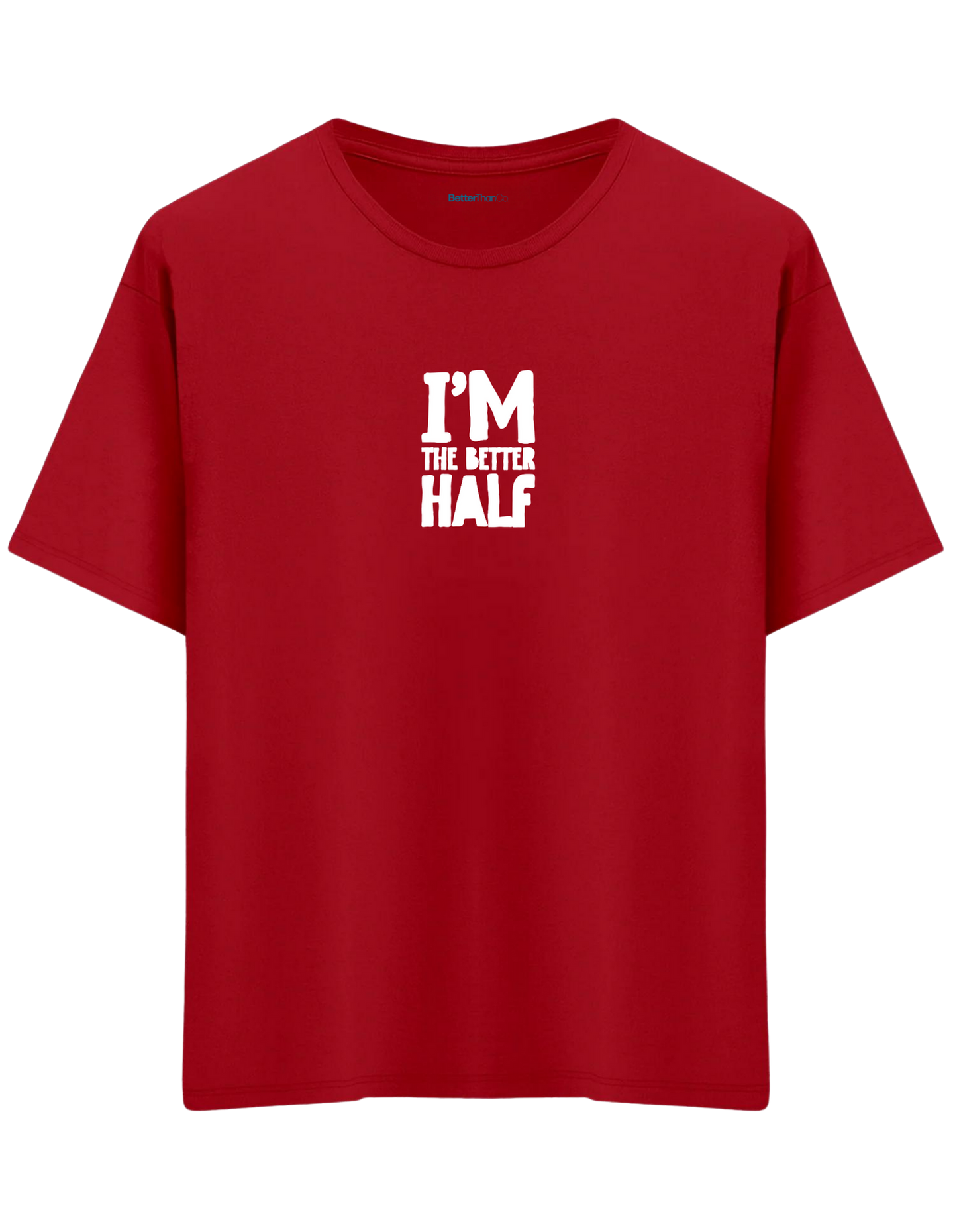 The Better Half Baskılı Bisiklet Yaka Oversize T-shirt