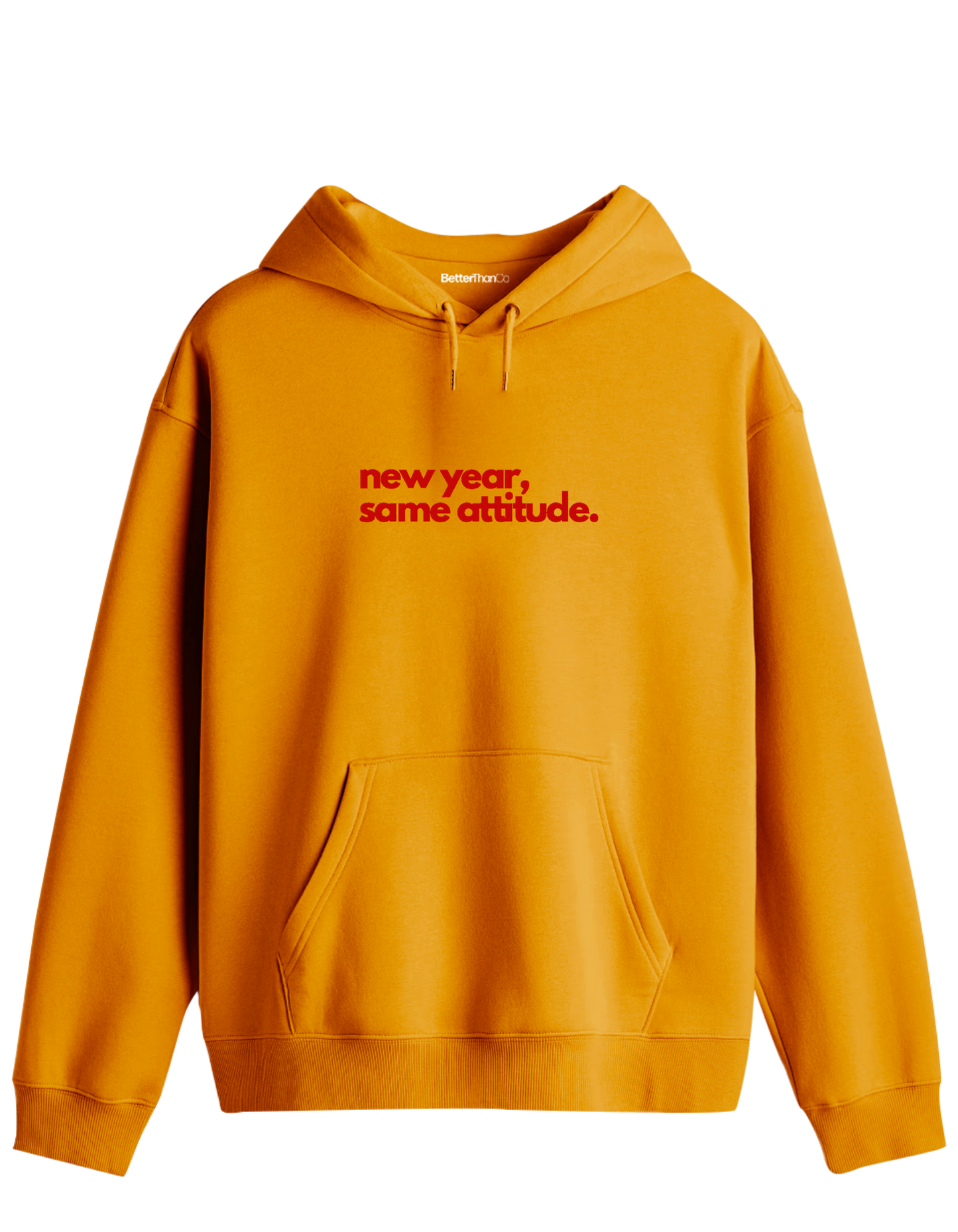 Happy New Year Baskılı Unisex Kapüşonlu Yaka Hoodie