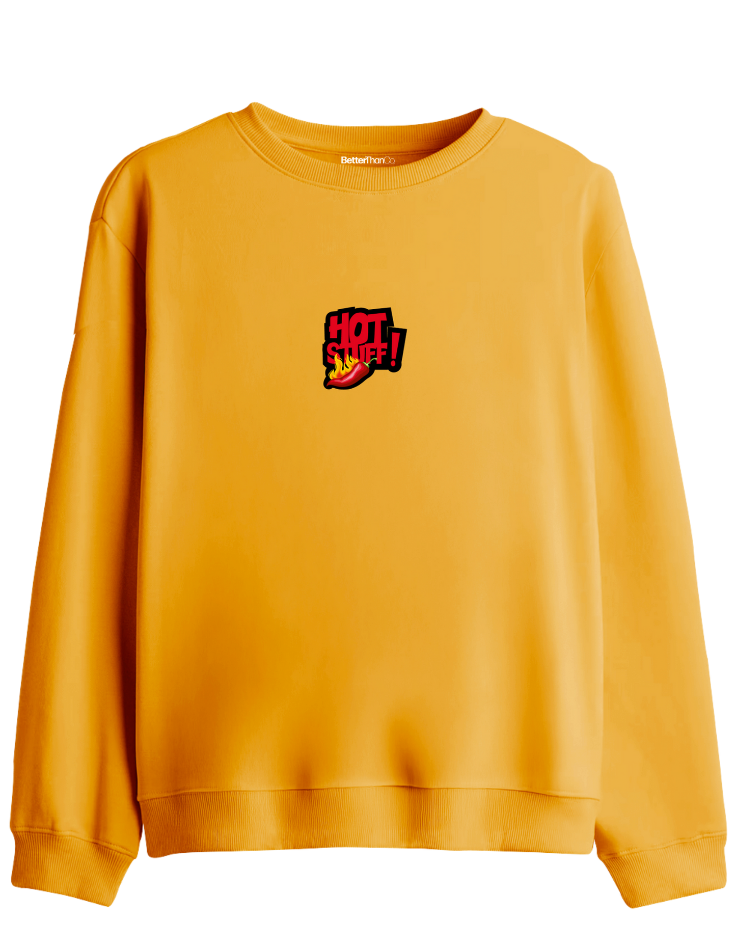 Hot Stuff Baskılı Bisiklet Yaka Sweatshirt