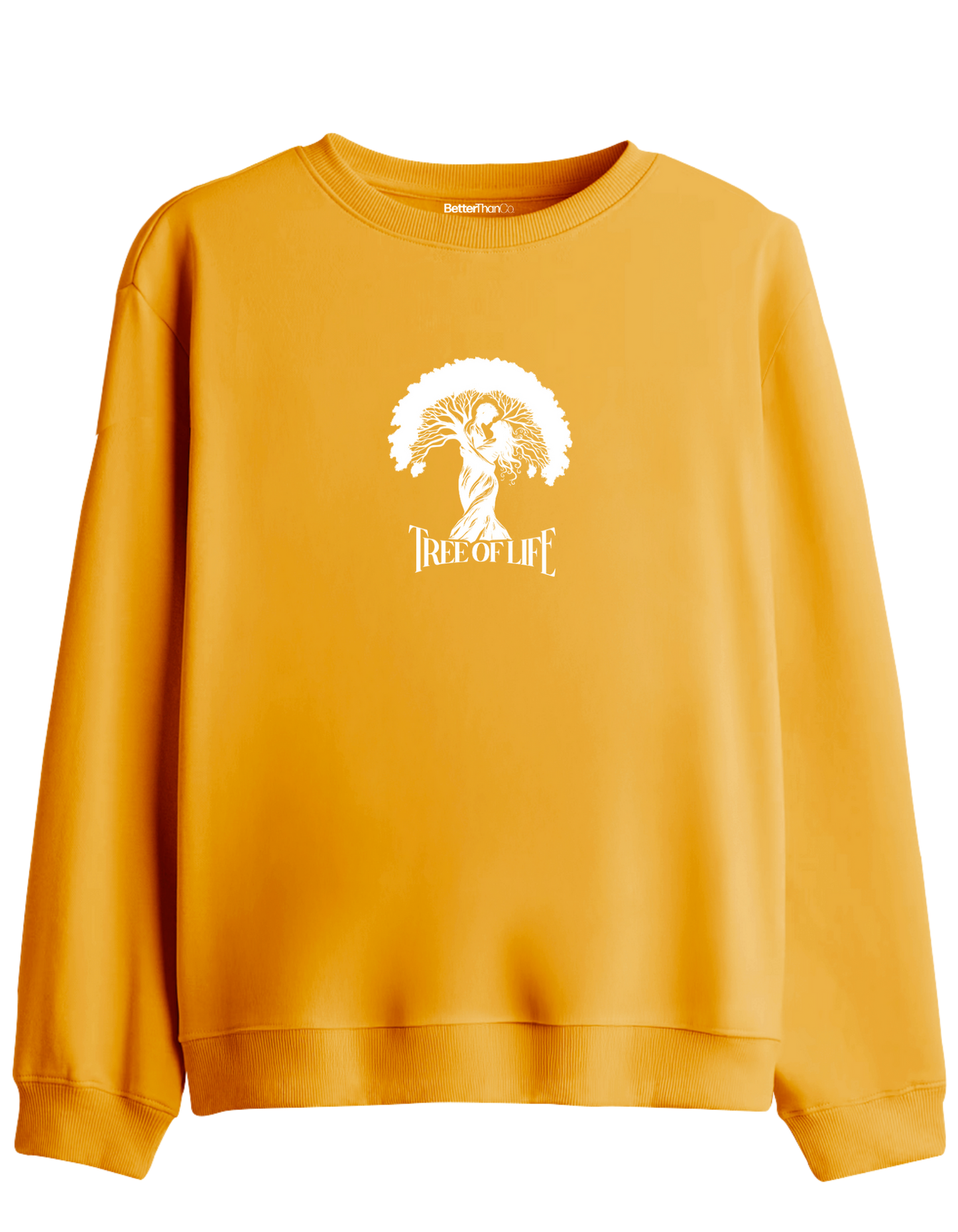 Tree Of Life Baskılı Bisiklet Yaka Sweatshirt