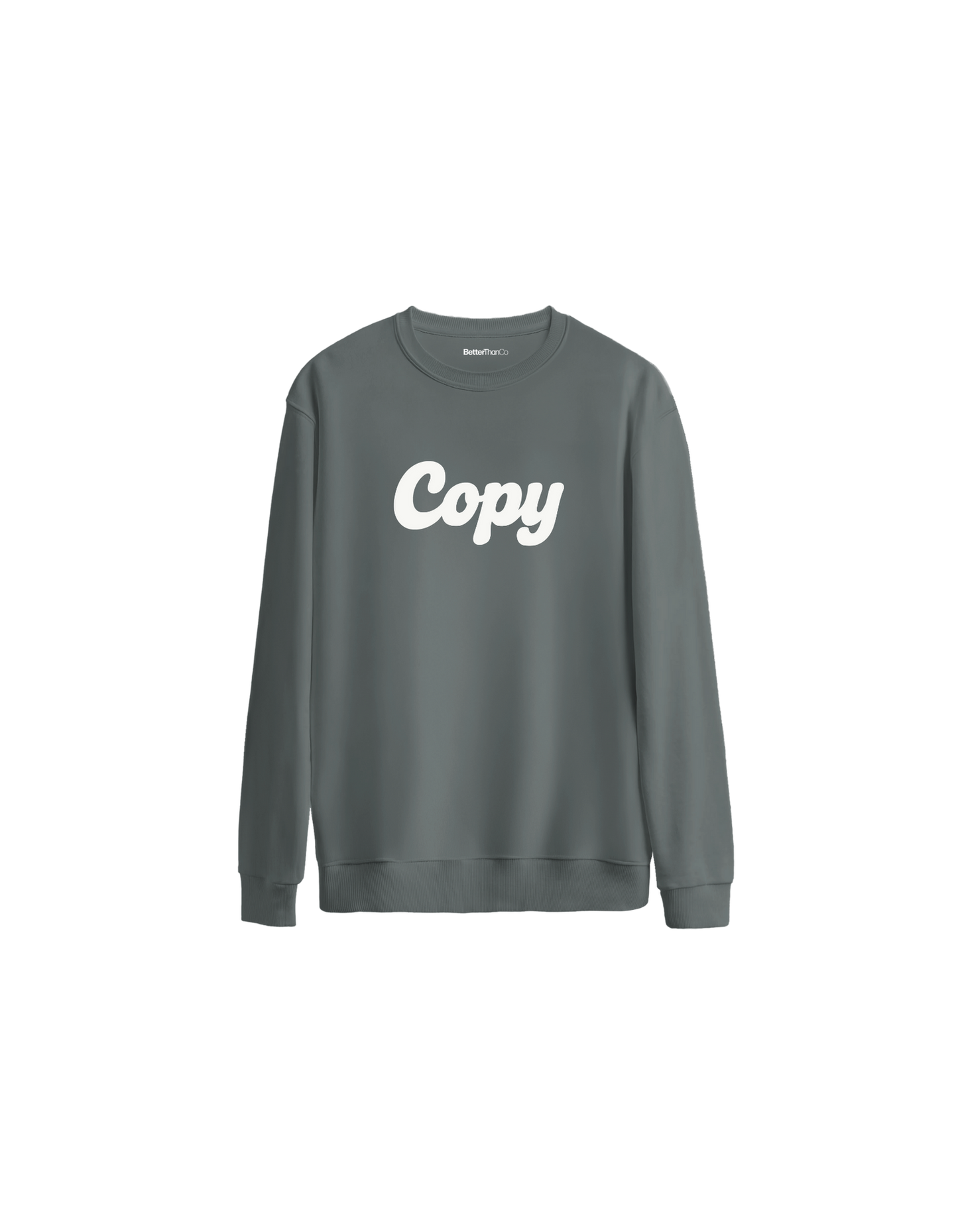 Copy Baskılı Oversize Bisiklet Yaka Çocuk Sweatshirt