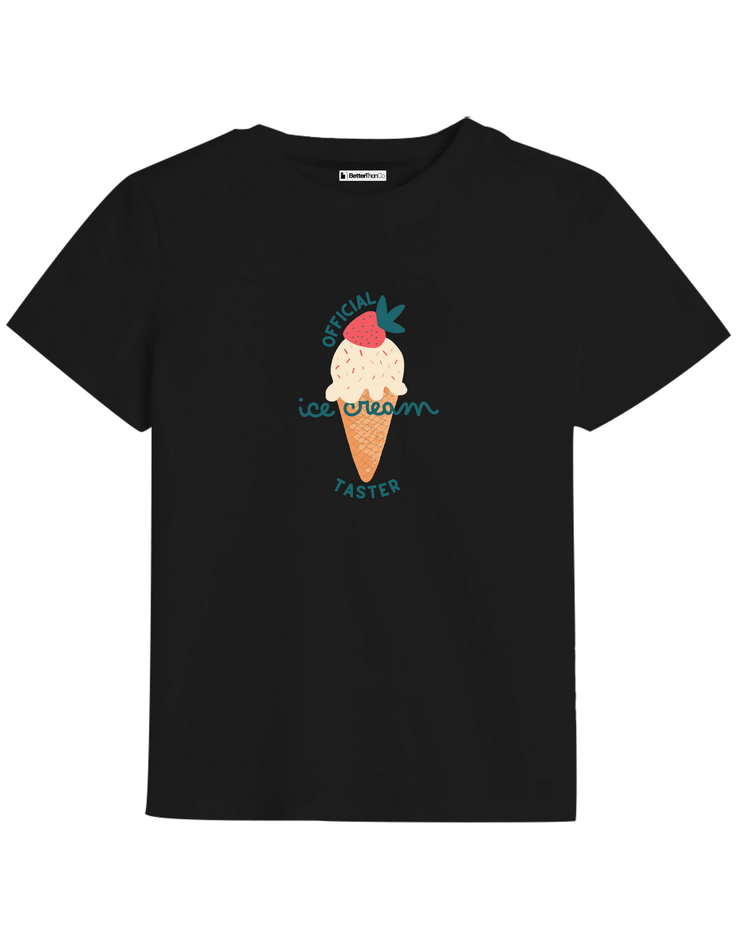 Ice Cream Baskılı Bisiklet Yaka Çocuk t-shirt