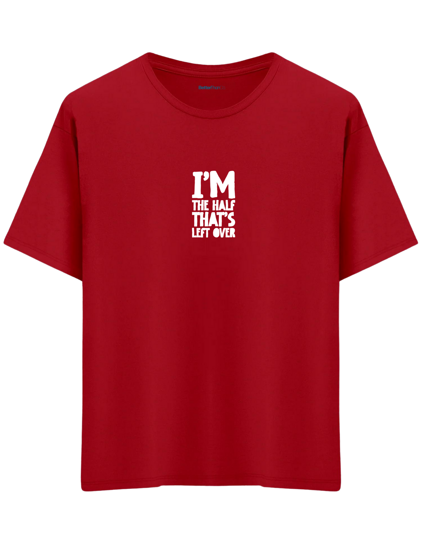 That's Left Over Baskılı Bisiklet Yaka Oversize T-shirt