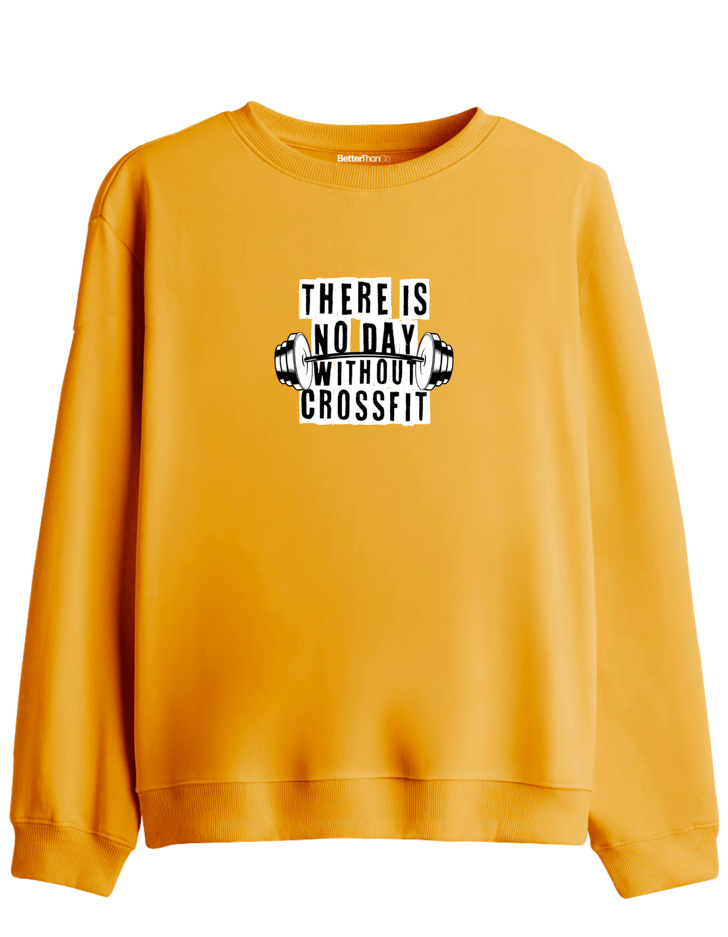 Crossfit Baskılı Bisiklet Yaka Sweatshirt