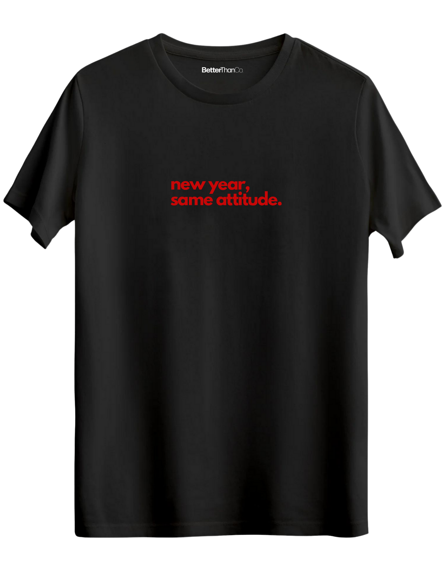 Happy New Year Baskılı Bisiklet Yaka Regular T-shirt