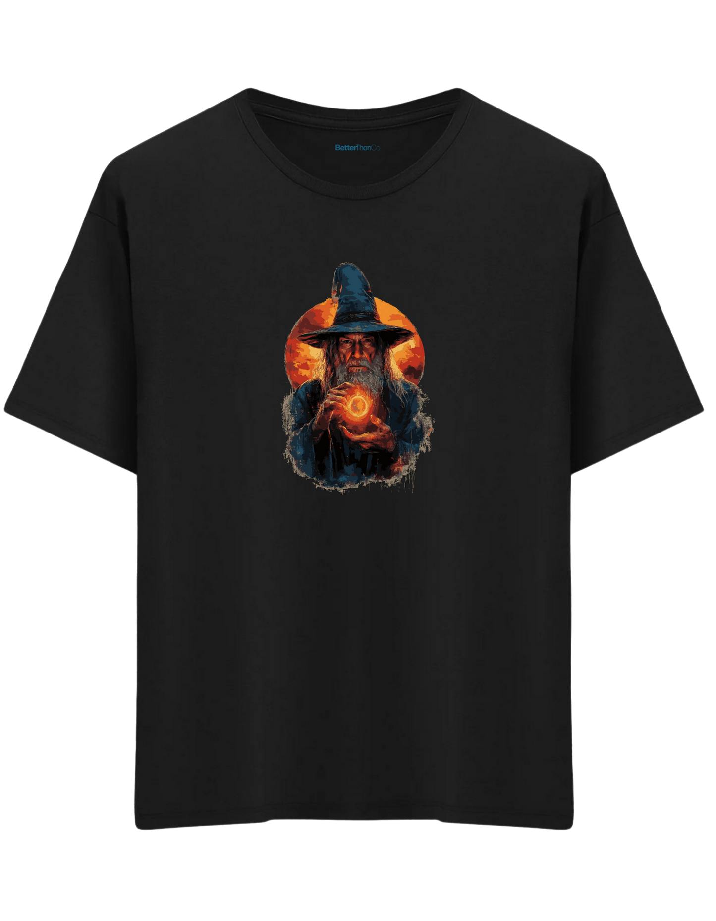 The Power Of The Ring Baskılı Bisiklet Yaka Oversize T-shirt