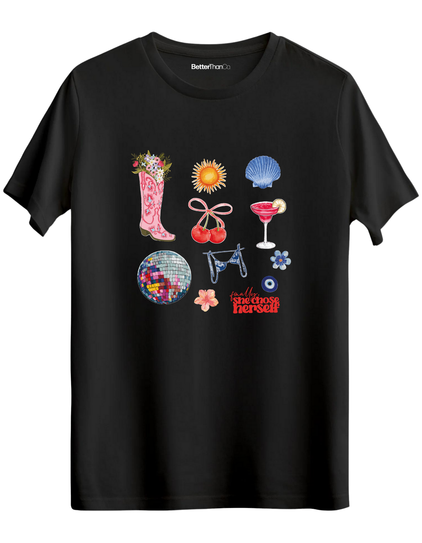 Self Love Baskılı Bisiklet Yaka Regular T-shirt