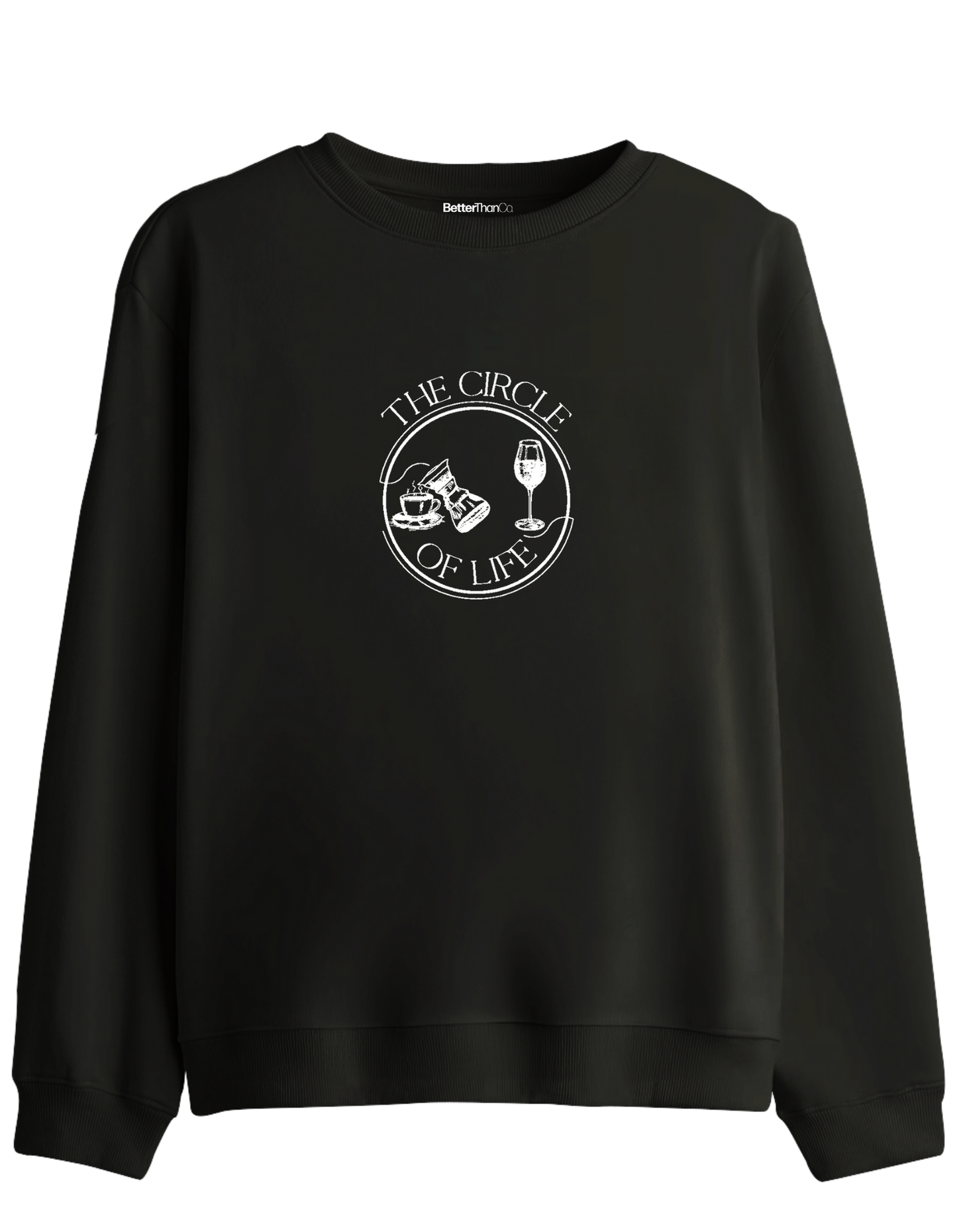 Circle Of Life Baskılı Bisiklet Yaka Sweatshirt