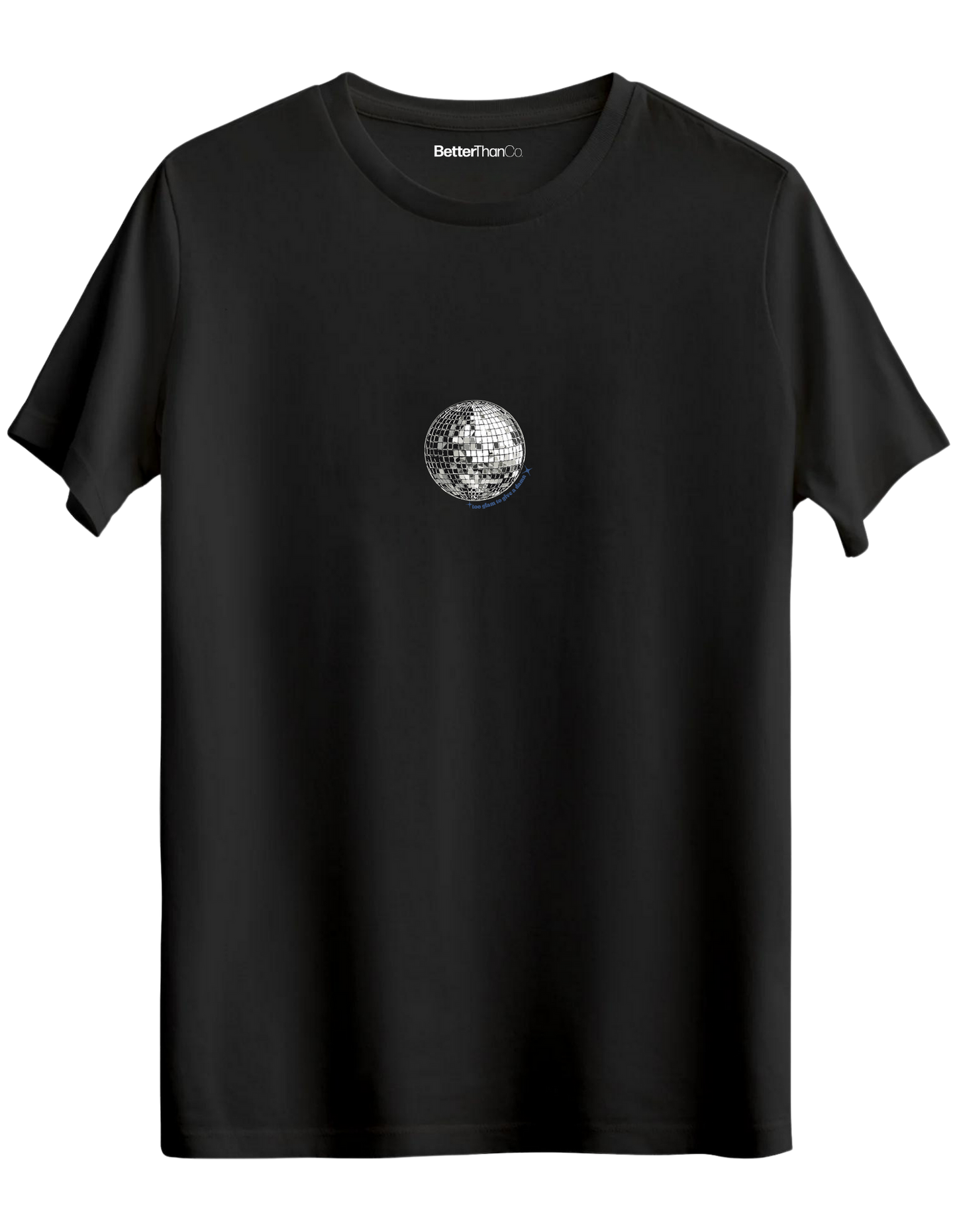 Disco Baskılı Bisiklet Yaka Regular T-shirt