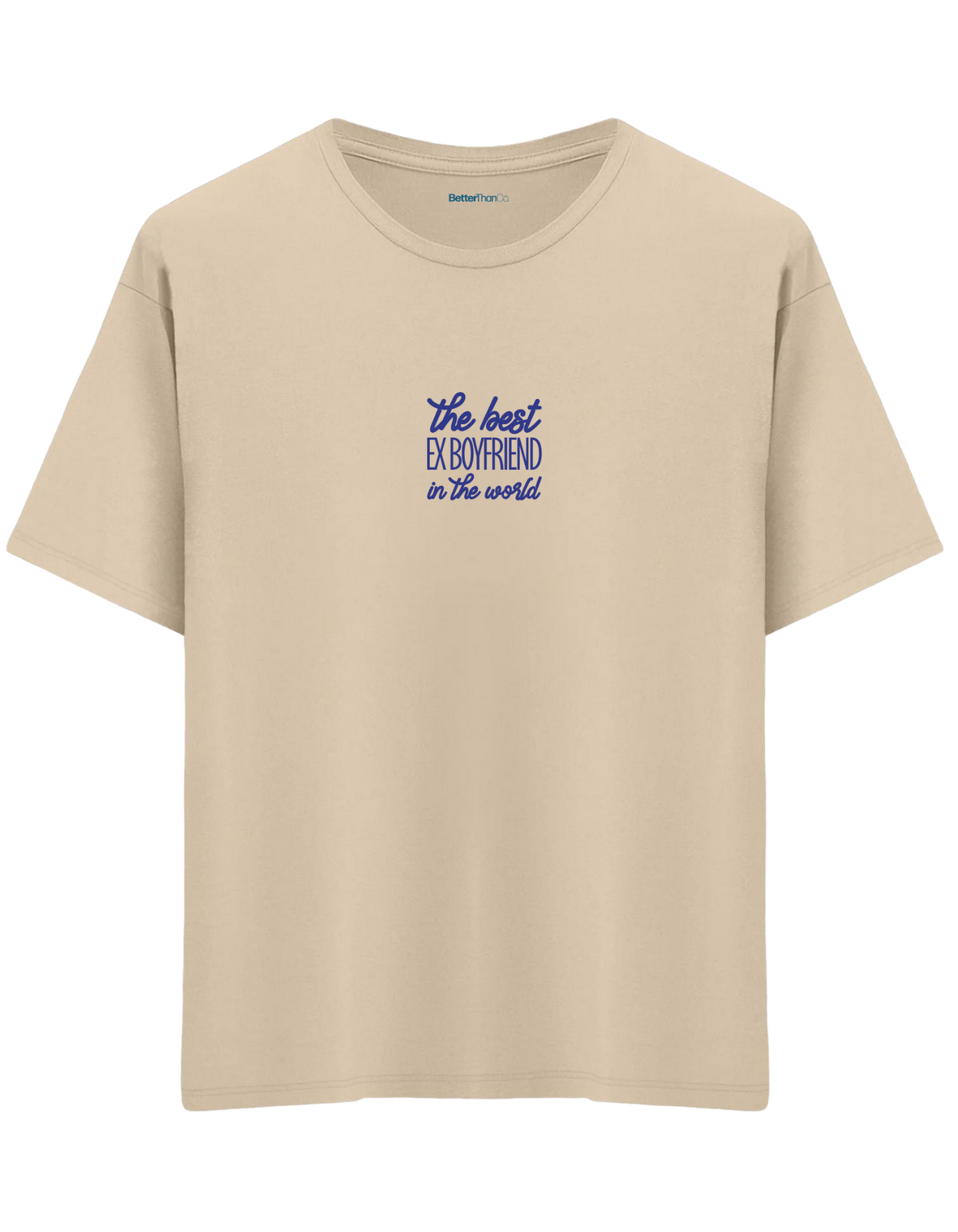 Ex Boyfriend Baskılı Bisiklet Yaka Oversize T-shirt