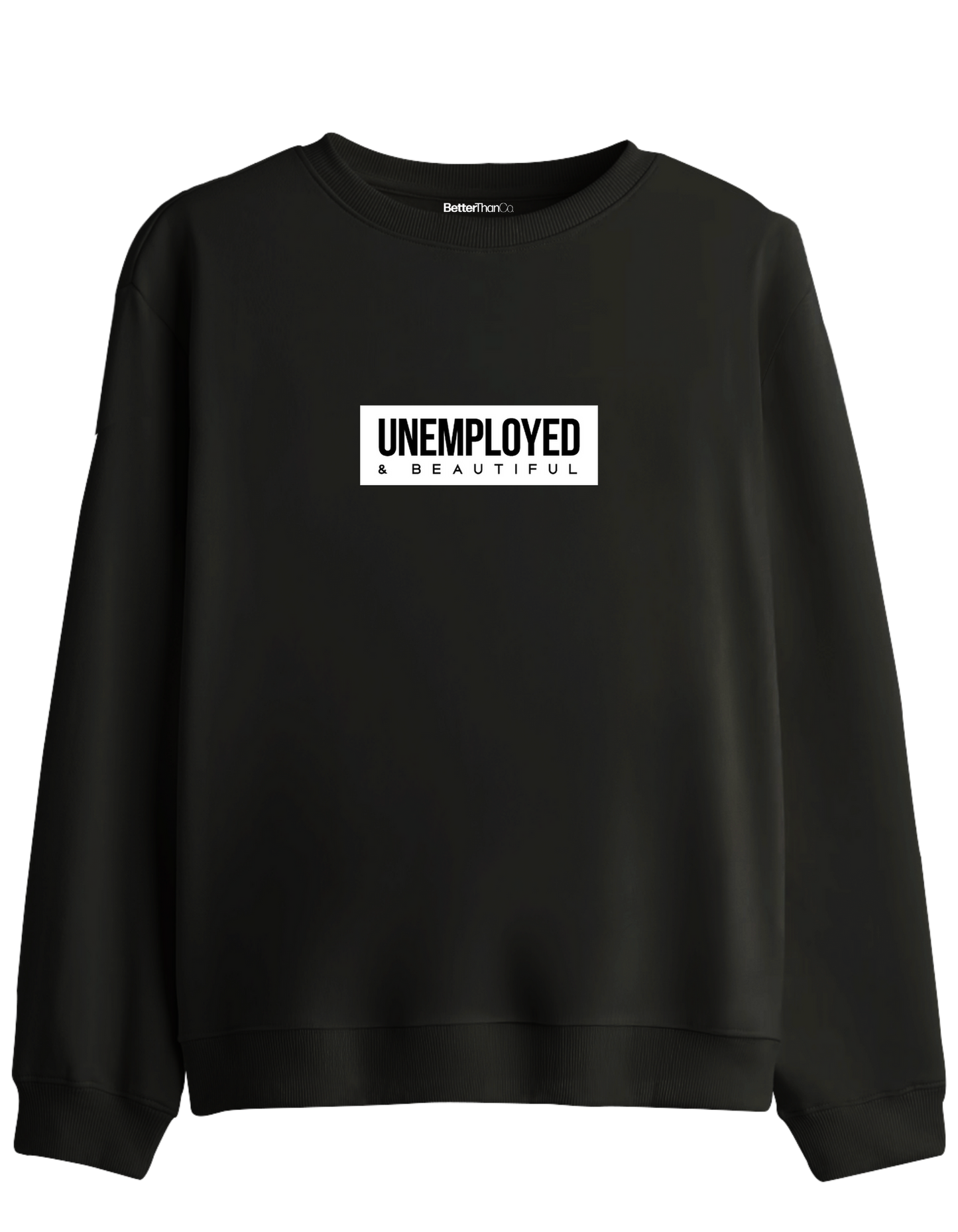 Unemployed Baskılı Bisiklet Yaka Sweatshirt
