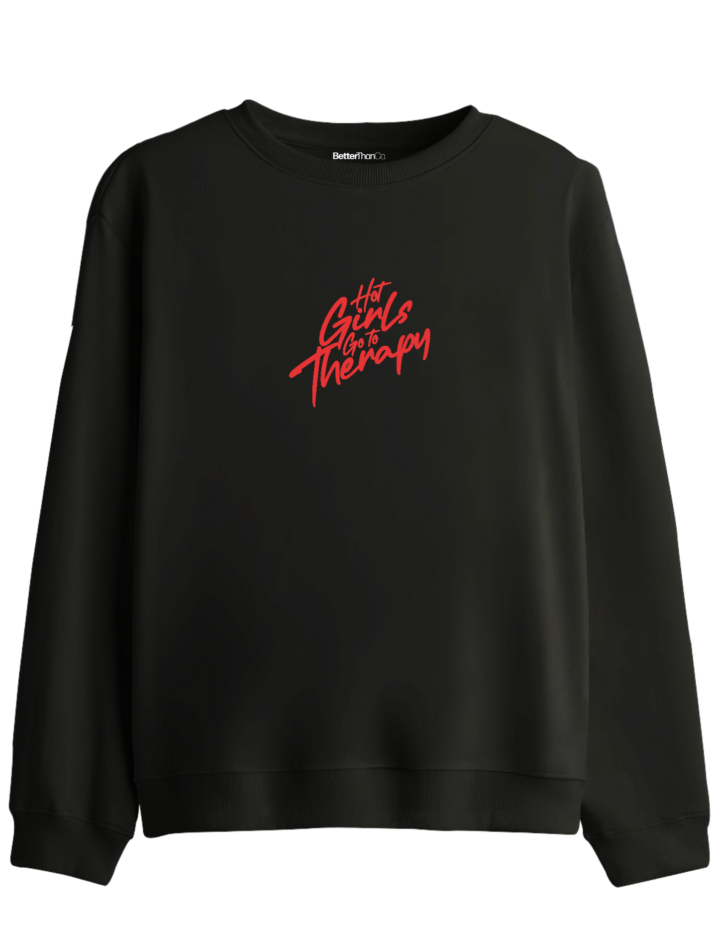 Therapy Baskılı Bisiklet Yaka Sweatshirt