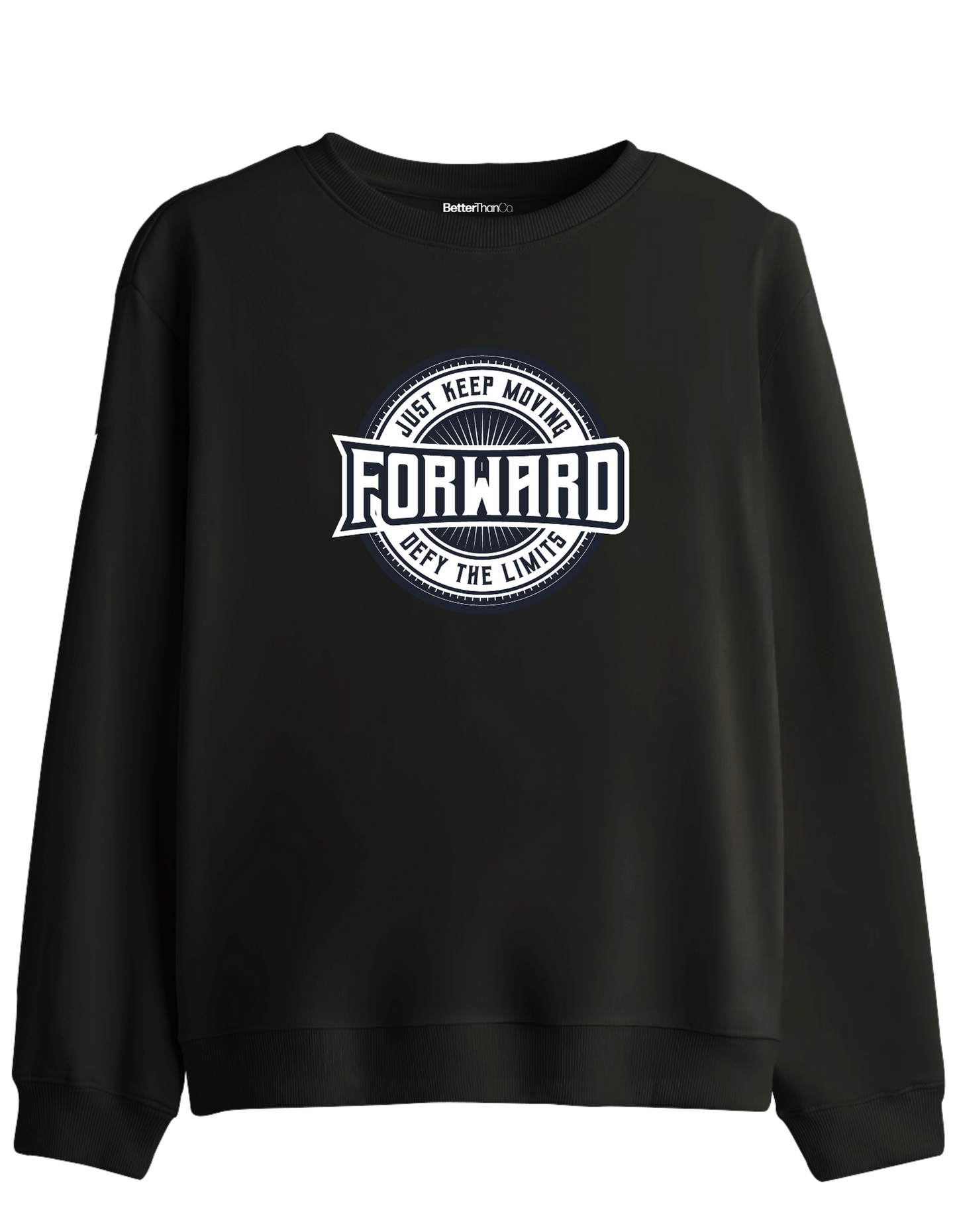 Forward Baskılı Bisiklet Yaka Sweatshirt