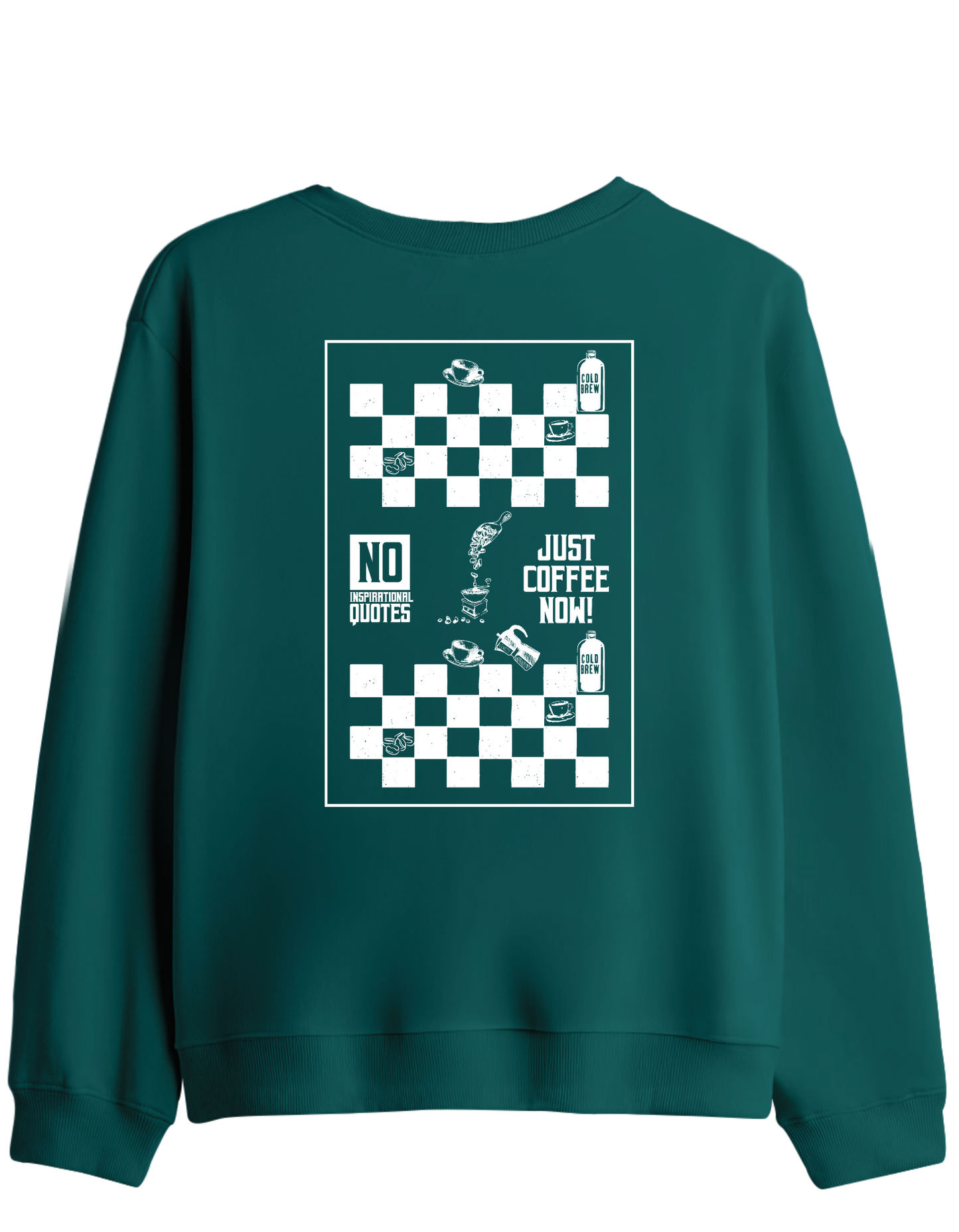 Just Coffee Baskılı Bisiklet Yaka Sweatshirt