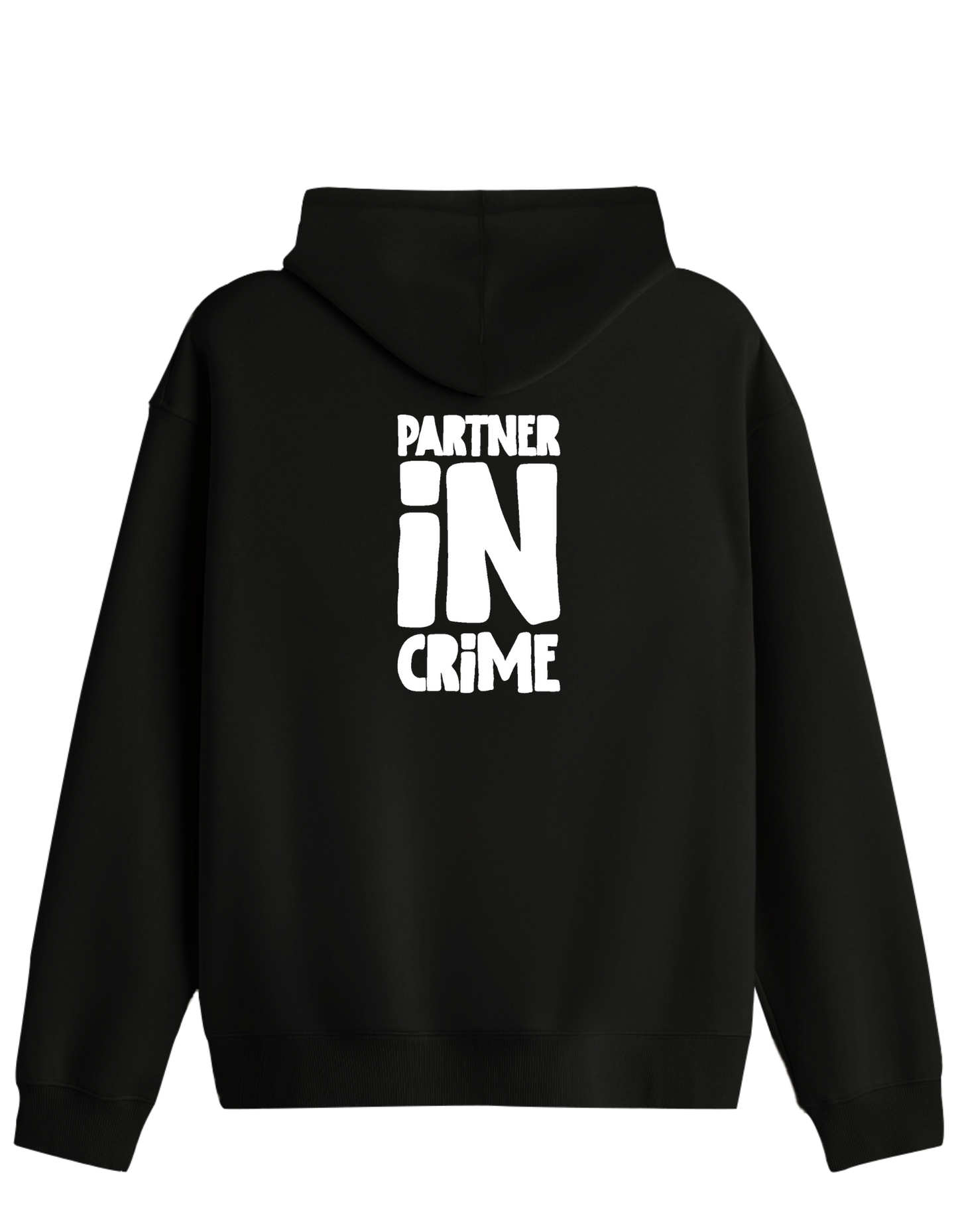 Partner in Crime Baskılı Unisex Kapüşonlu Yaka Hoodie