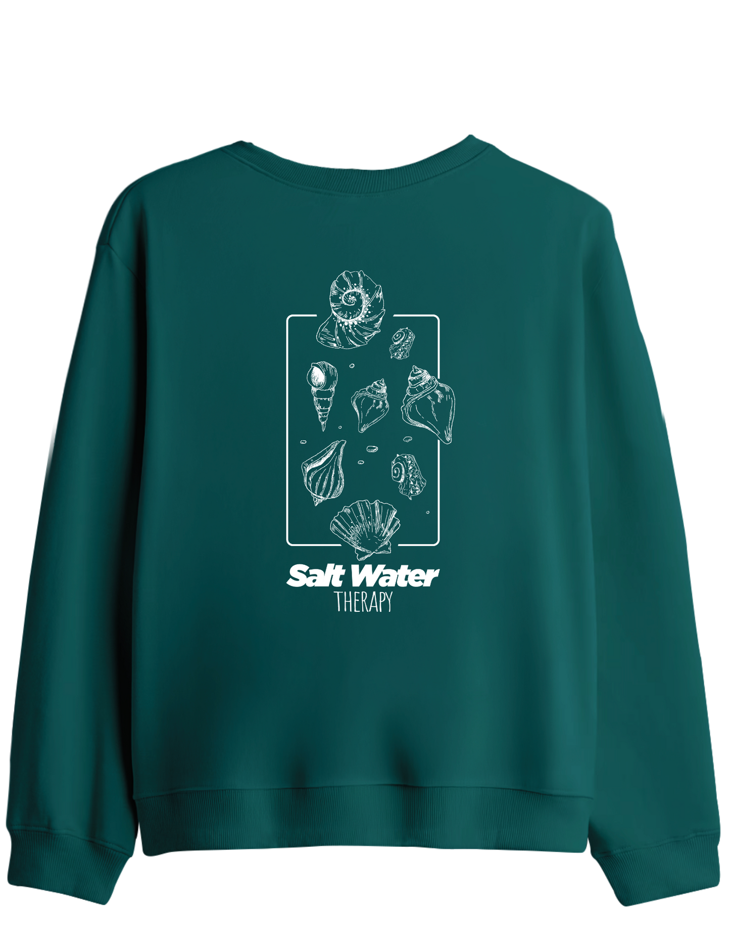 Salt Water Baskılı Bisiklet Yaka Sweatshirt