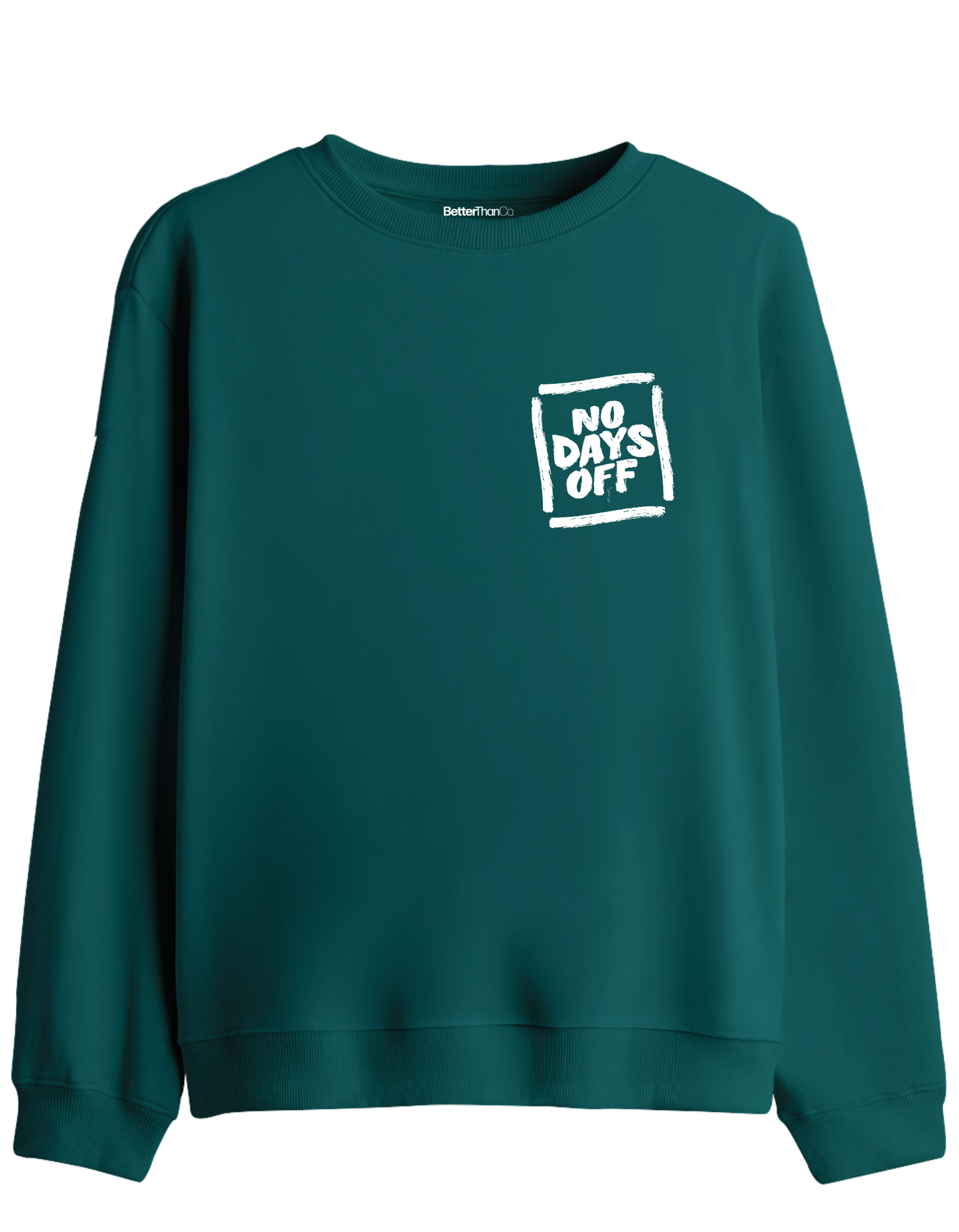 Day Off Baskılı Bisiklet Yaka Sweatshirt