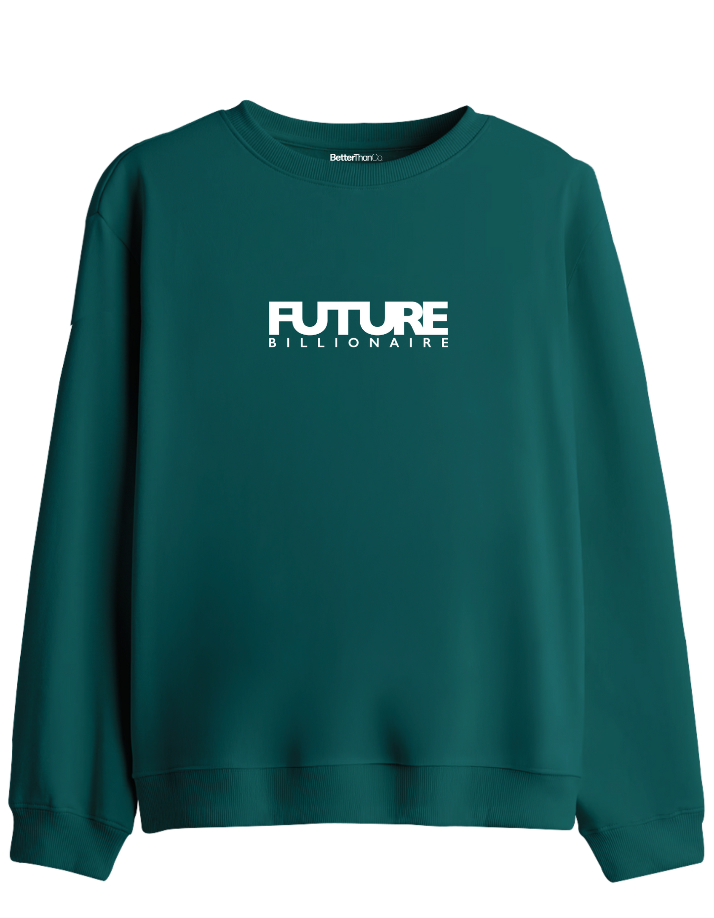 Future Billionaire Baskılı Bisiklet Yaka Sweatshirt