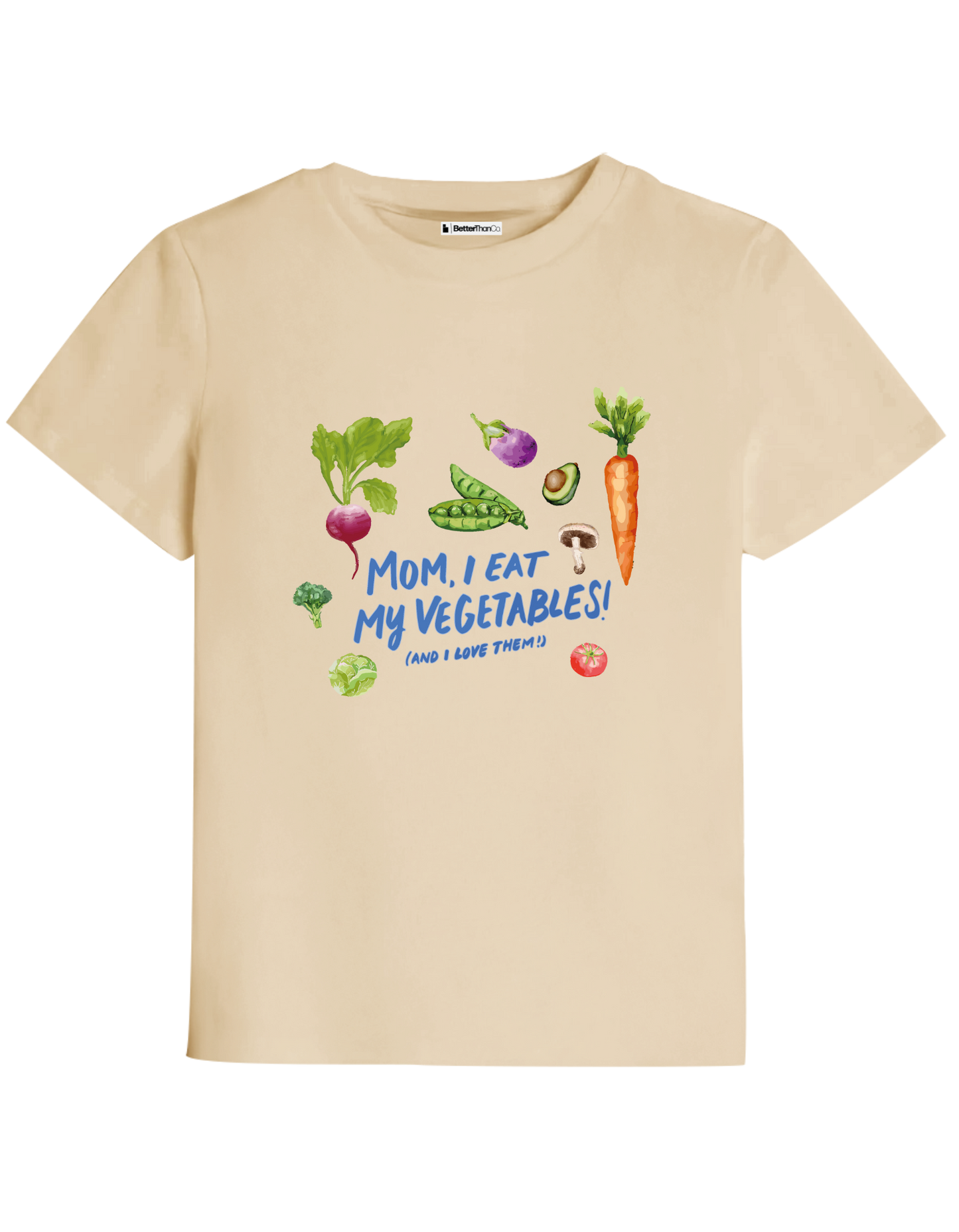 Veggies Baskılı Bisiklet Yaka Çocuk t-shirt