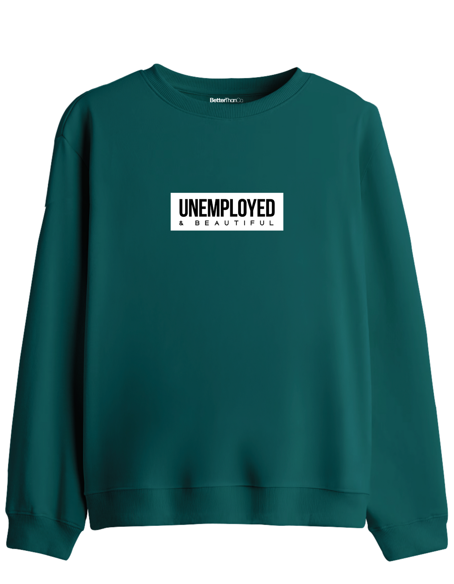 Unemployed Baskılı Bisiklet Yaka Sweatshirt