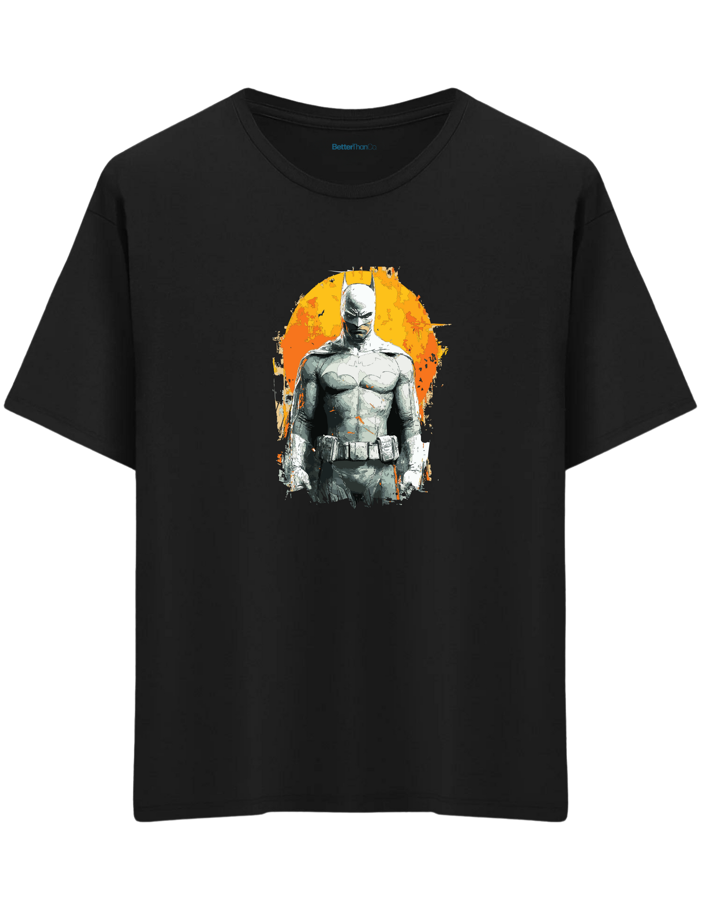 Whiteman Baskılı Bisiklet Yaka Oversize T-shirt