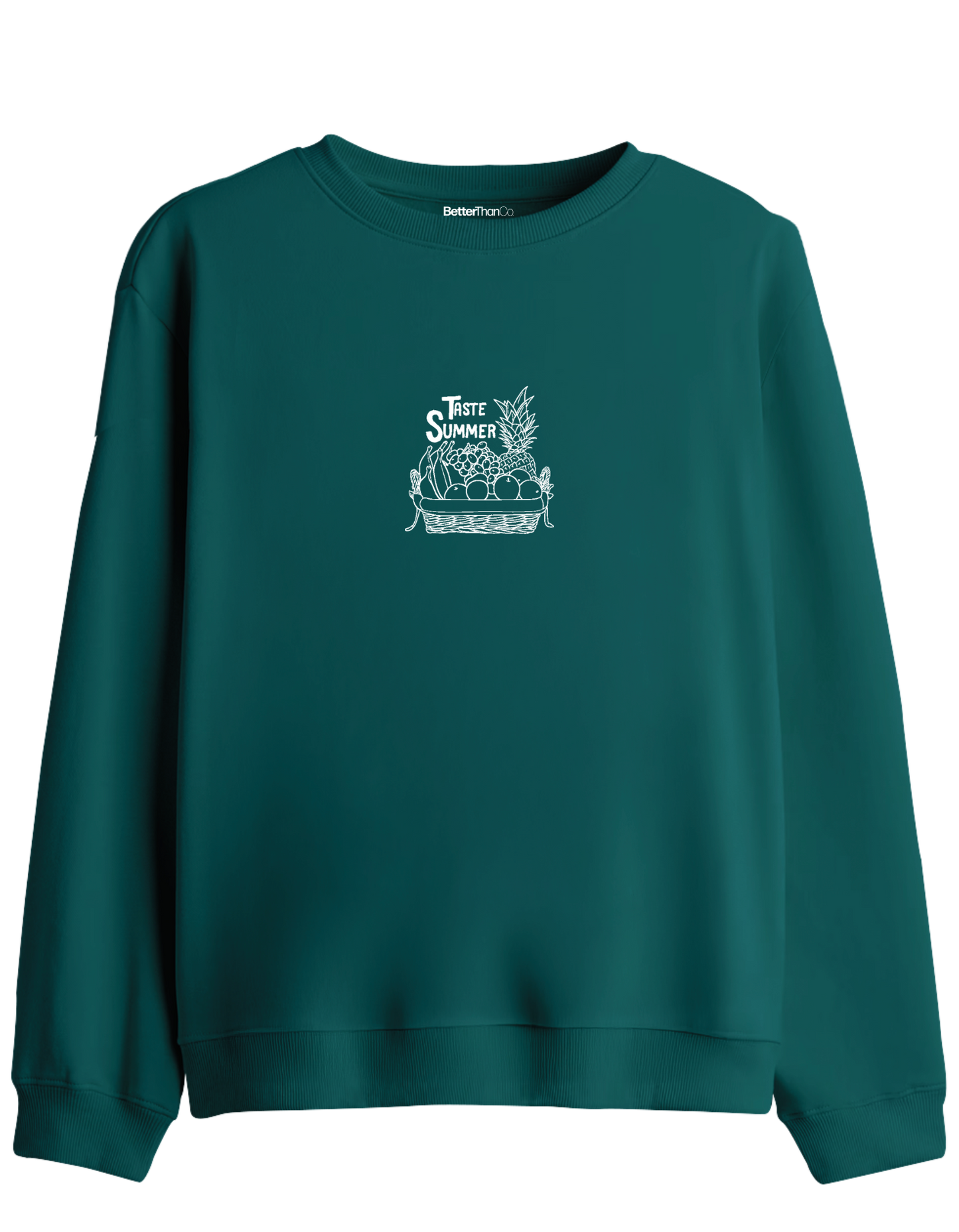 Taste Summer Baskılı Bisiklet Yaka Sweatshirt