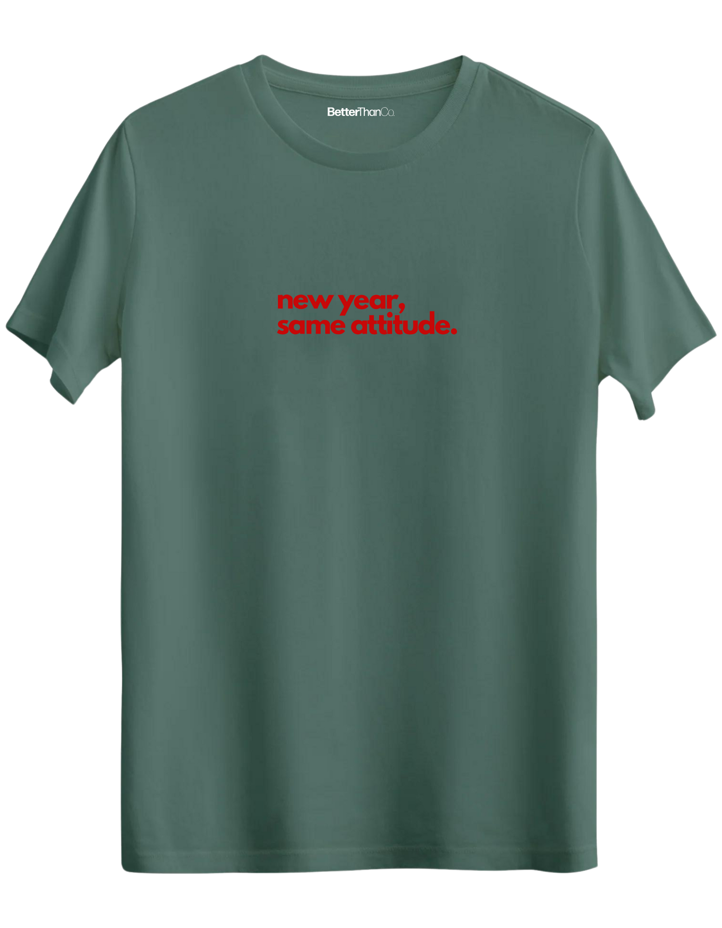Happy New Year Baskılı Bisiklet Yaka Regular T-shirt