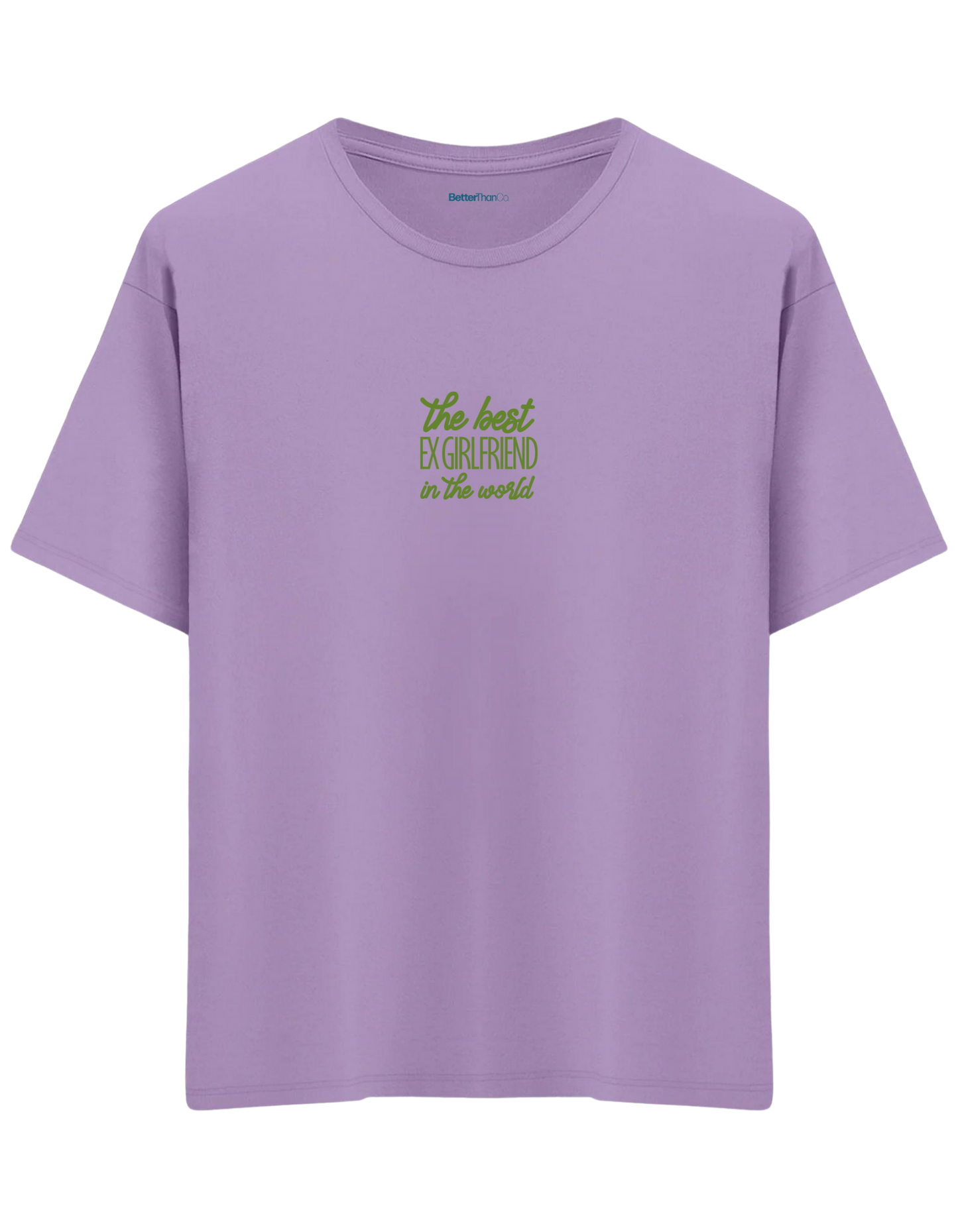 Ex Girlfriend Baskılı Bisiklet Yaka Oversize T-shirt