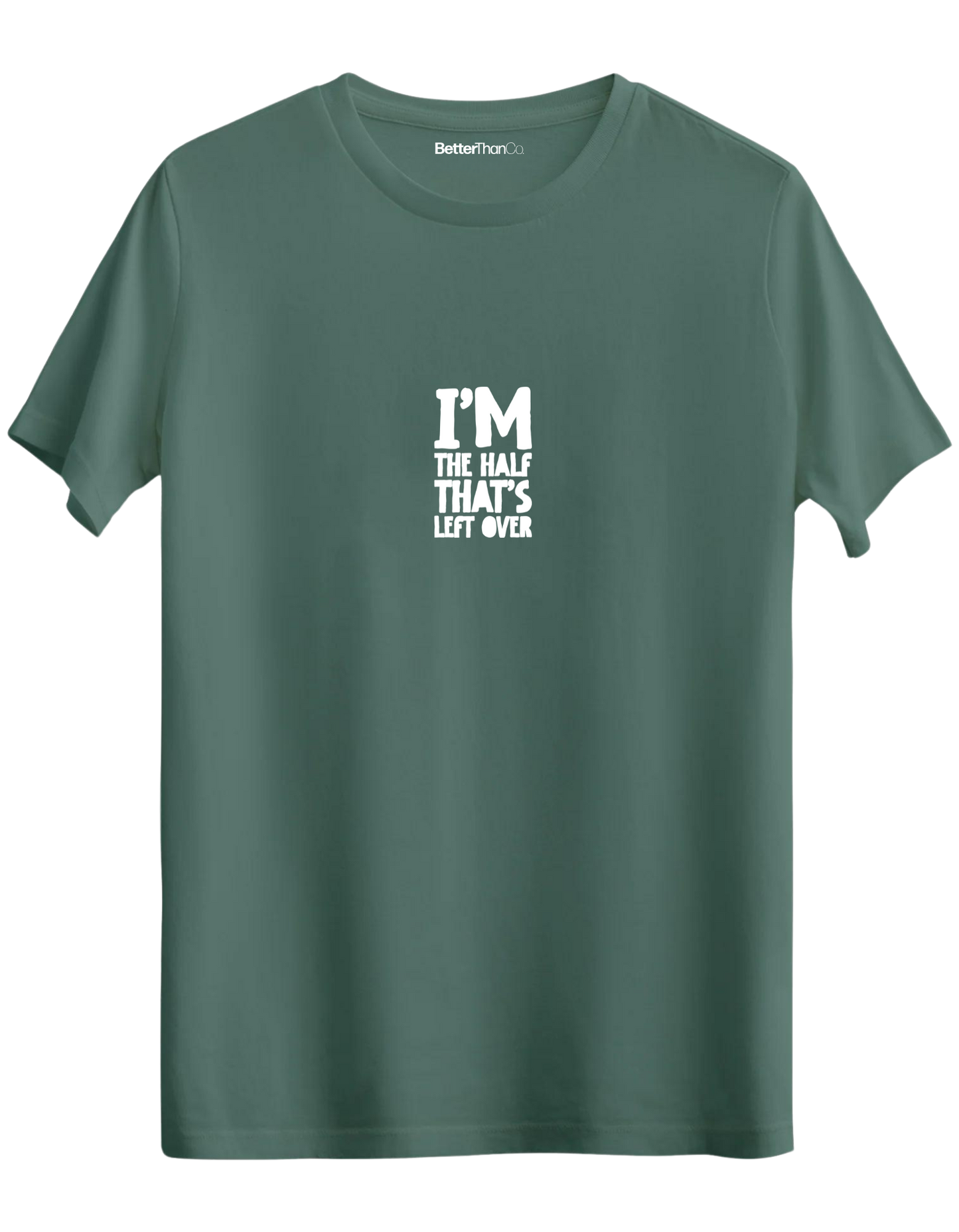 That's Left Over Baskılı Bisiklet Yaka Regular T-shirt