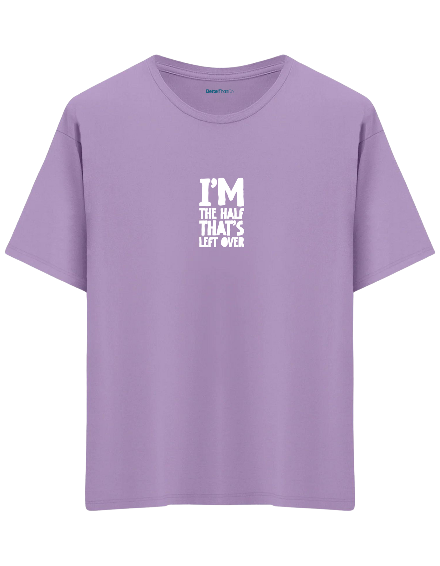 That's Left Over Baskılı Bisiklet Yaka Oversize T-shirt