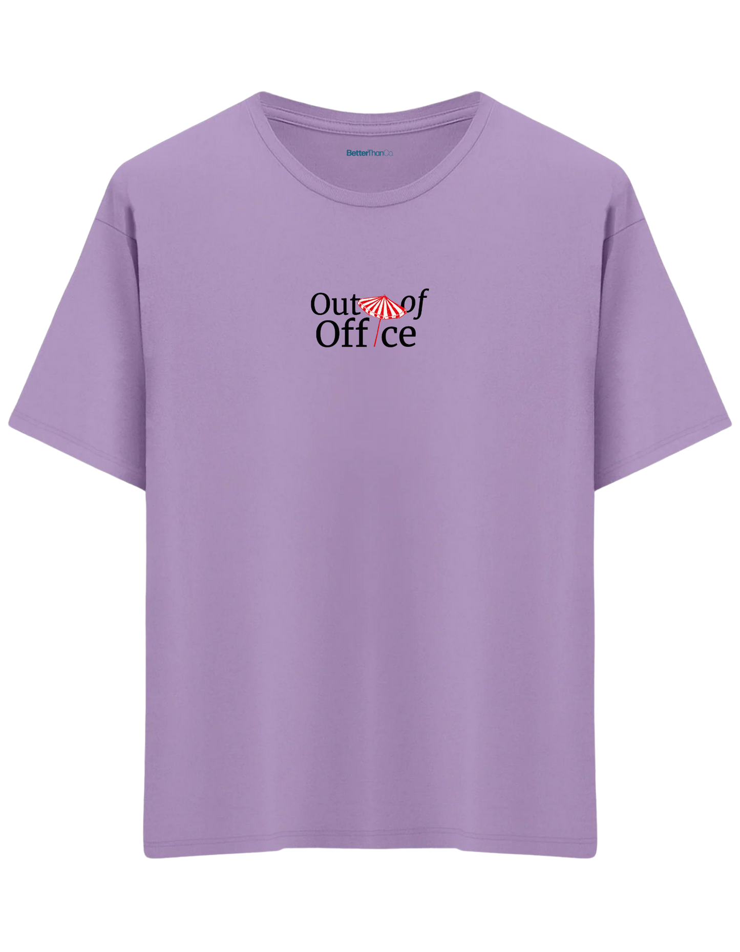Out Of Office Baskılı Bisiklet Yaka Oversize T-shirt