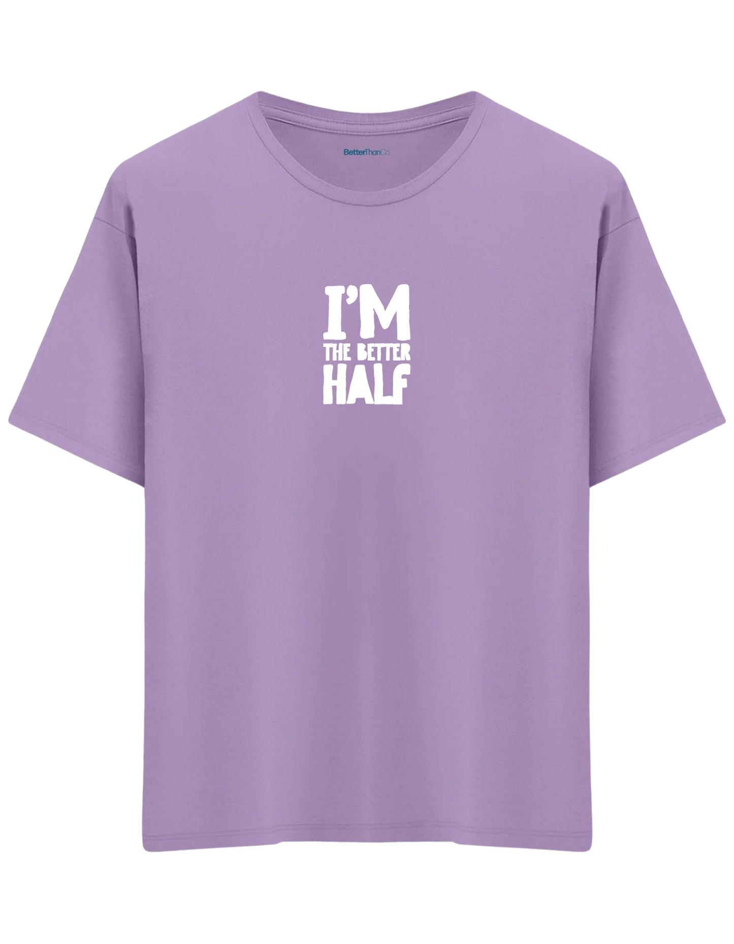 The Better Half Baskılı Bisiklet Yaka Oversize T-shirt