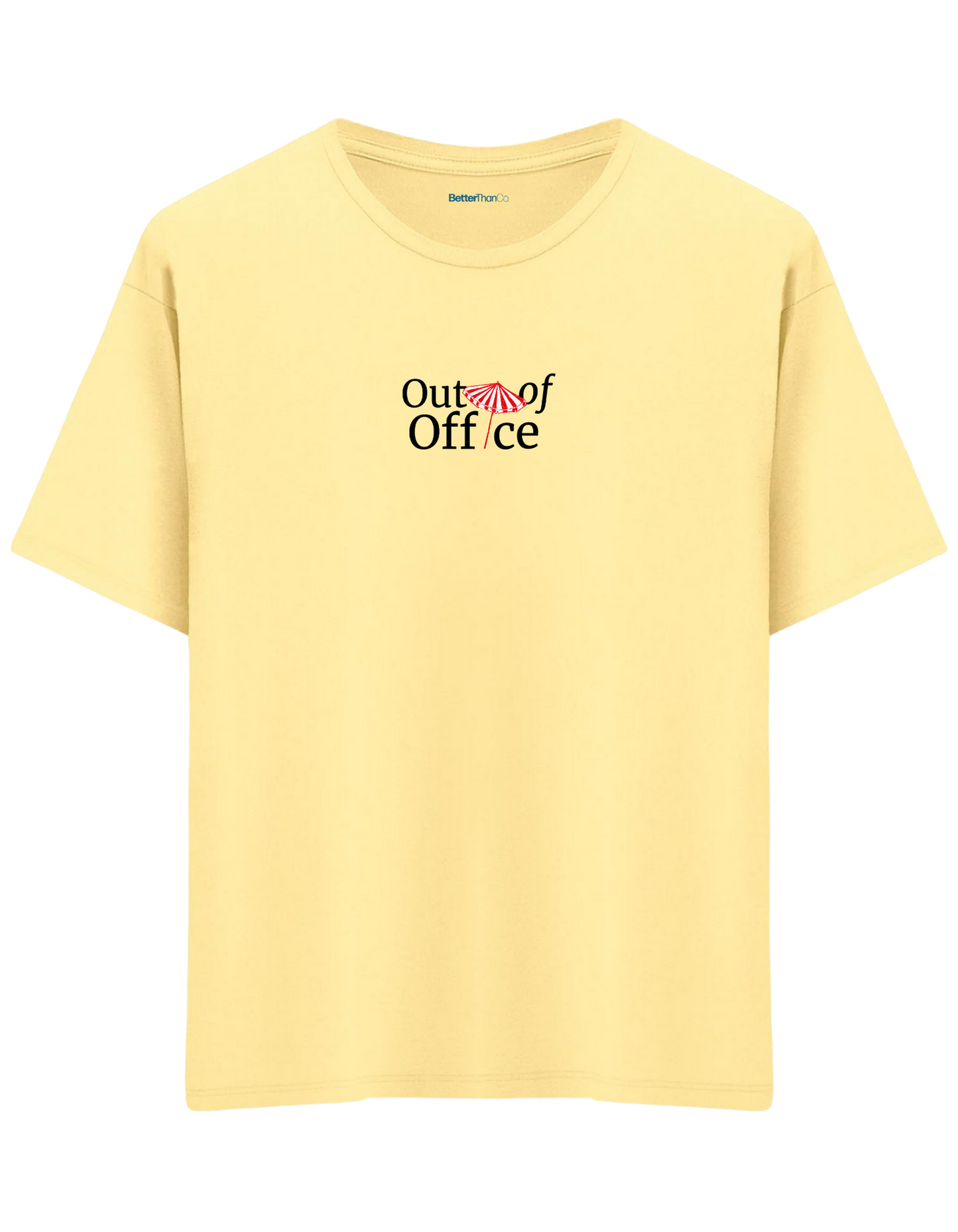 Out Of Office Baskılı Bisiklet Yaka Oversize T-shirt