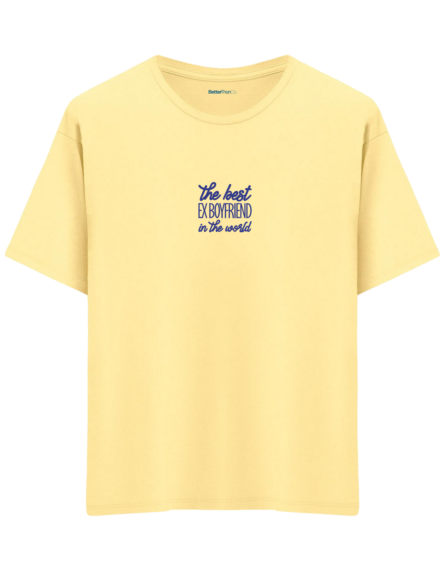 Ex Boyfriend Baskılı Bisiklet Yaka Oversize T-shirt