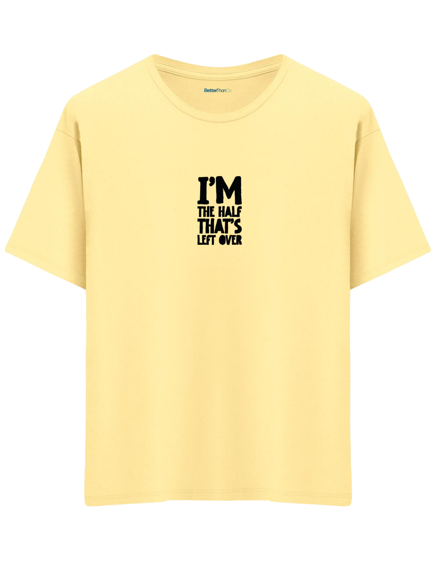 That's Left Over Baskılı Bisiklet Yaka Oversize T-shirt