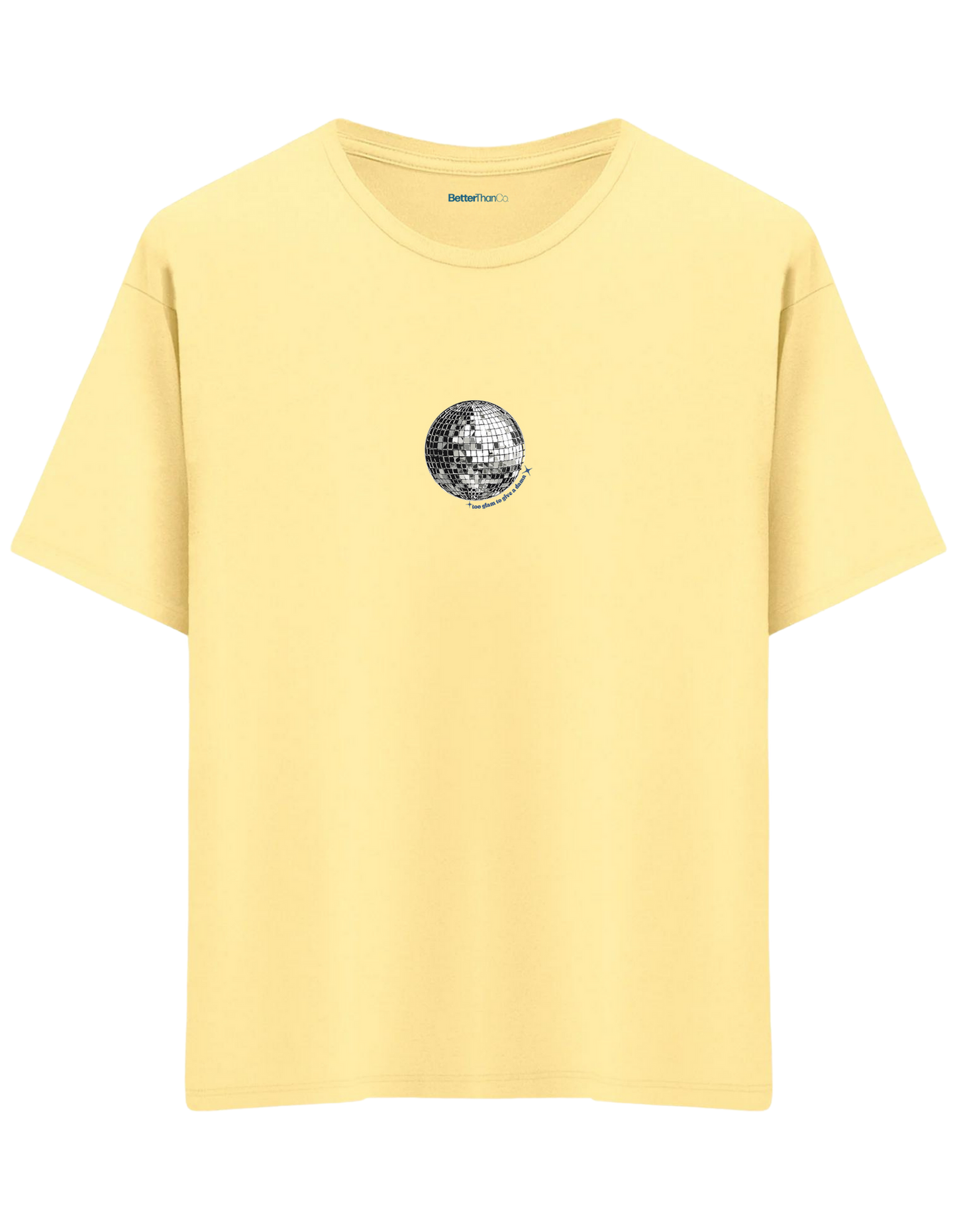Disco Baskılı Bisiklet Yaka Oversize T-shirt