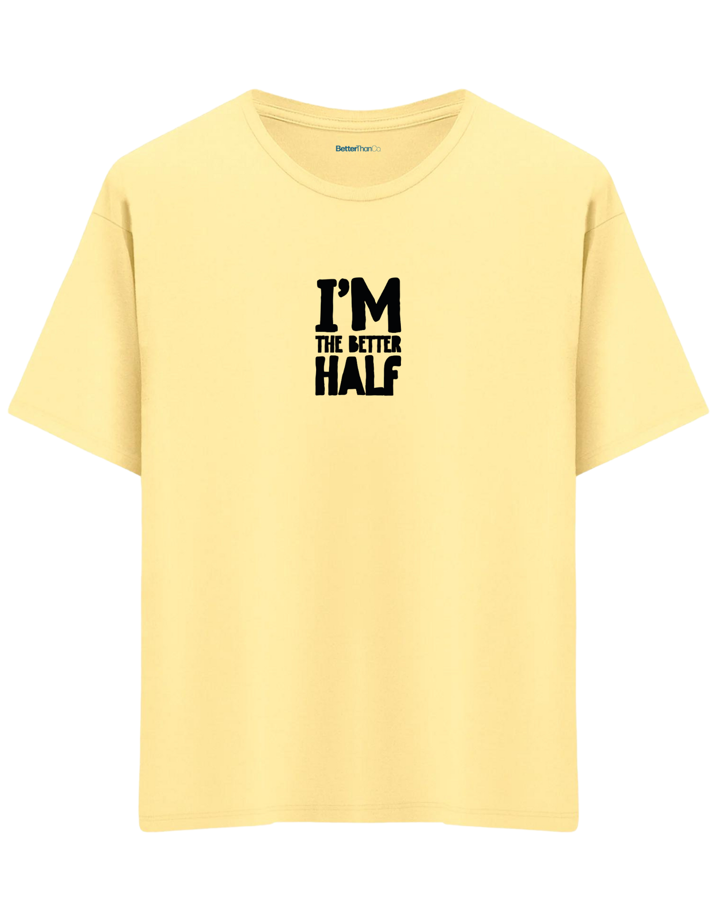 The Better Half Baskılı Bisiklet Yaka Oversize T-shirt