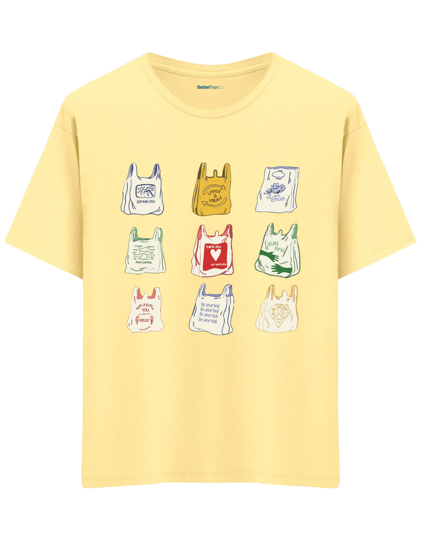 Bags Baskılı Bisiklet Yaka Oversize T-shirt