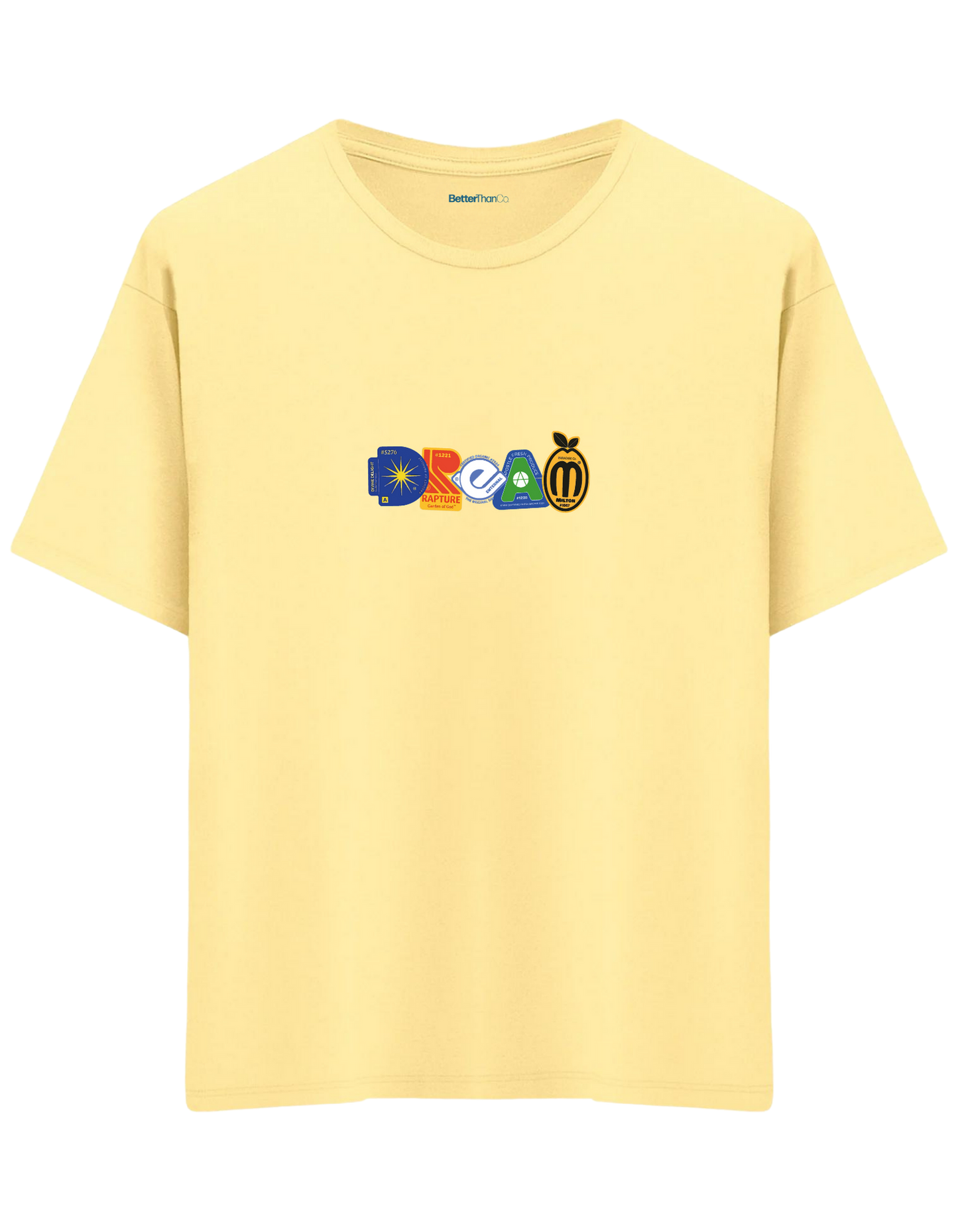 Dream Baskılı Bisiklet Yaka Oversize T-shirt