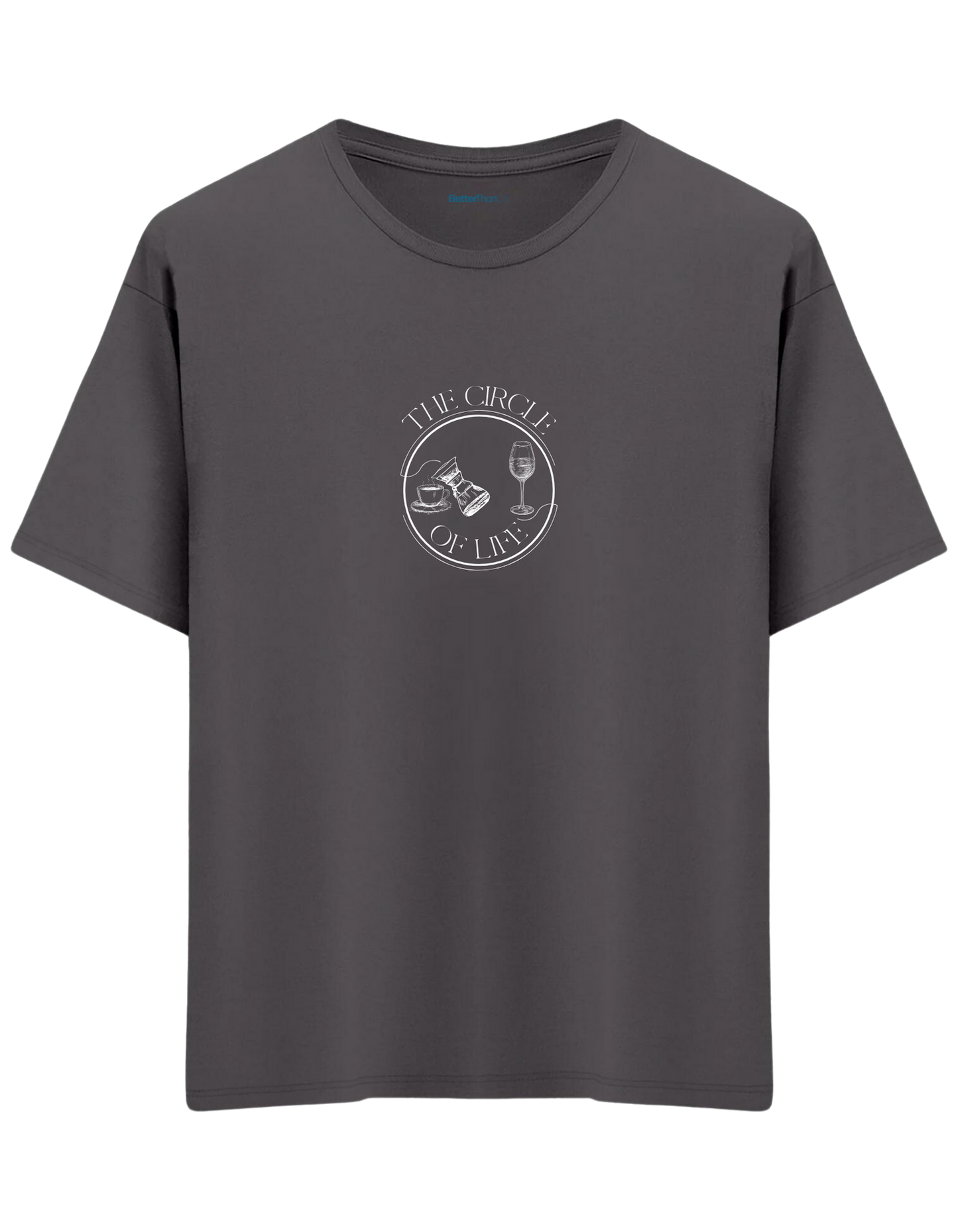Circle Of Life Baskılı Bisiklet Yaka Oversize T-shirt