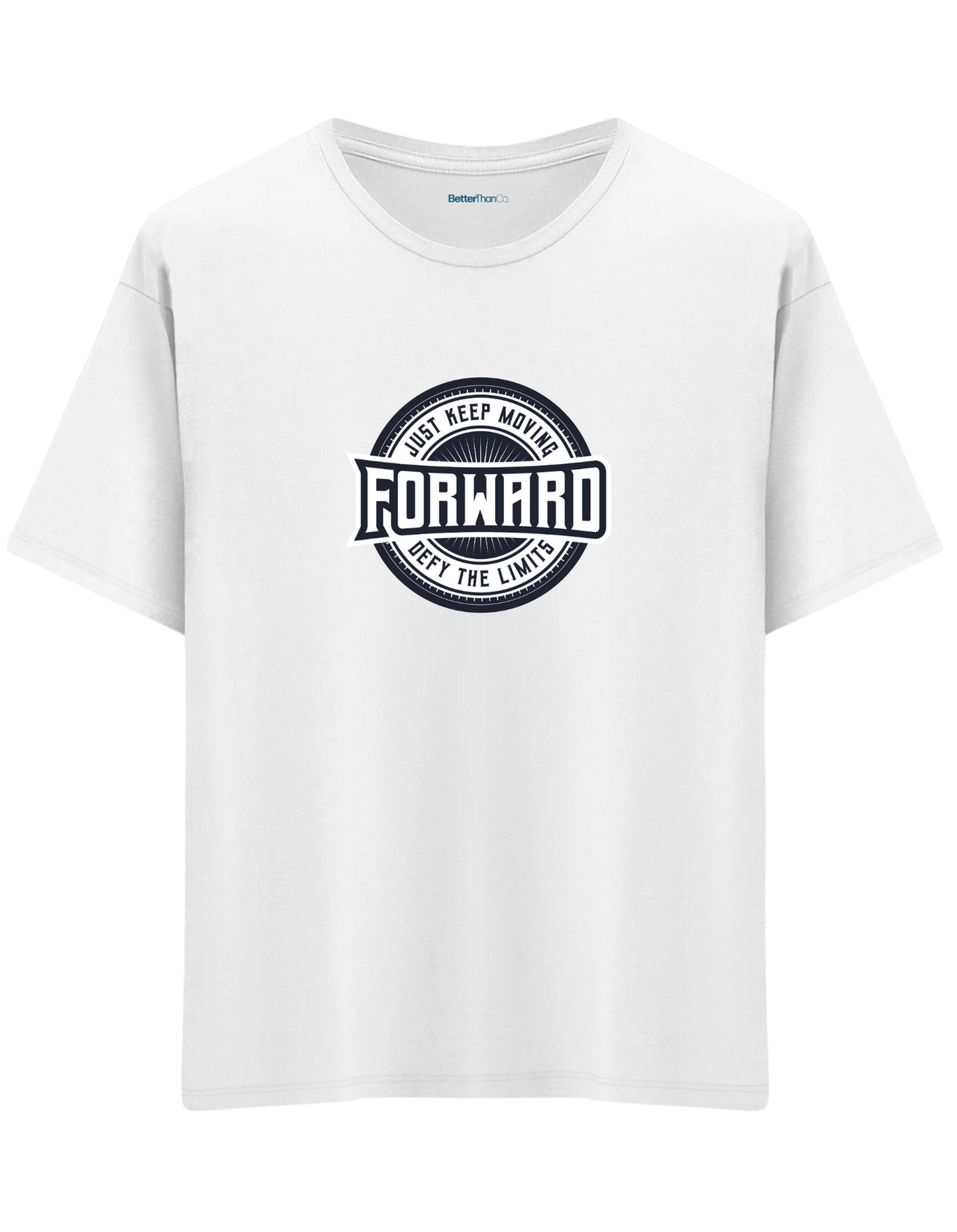 Forward Baskılı Bisiklet Yaka Oversize T-shirt