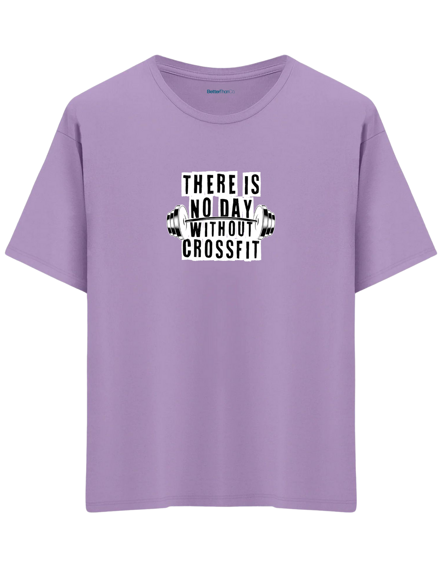 Crossfit Baskılı Bisiklet Yaka Oversize T-shirt