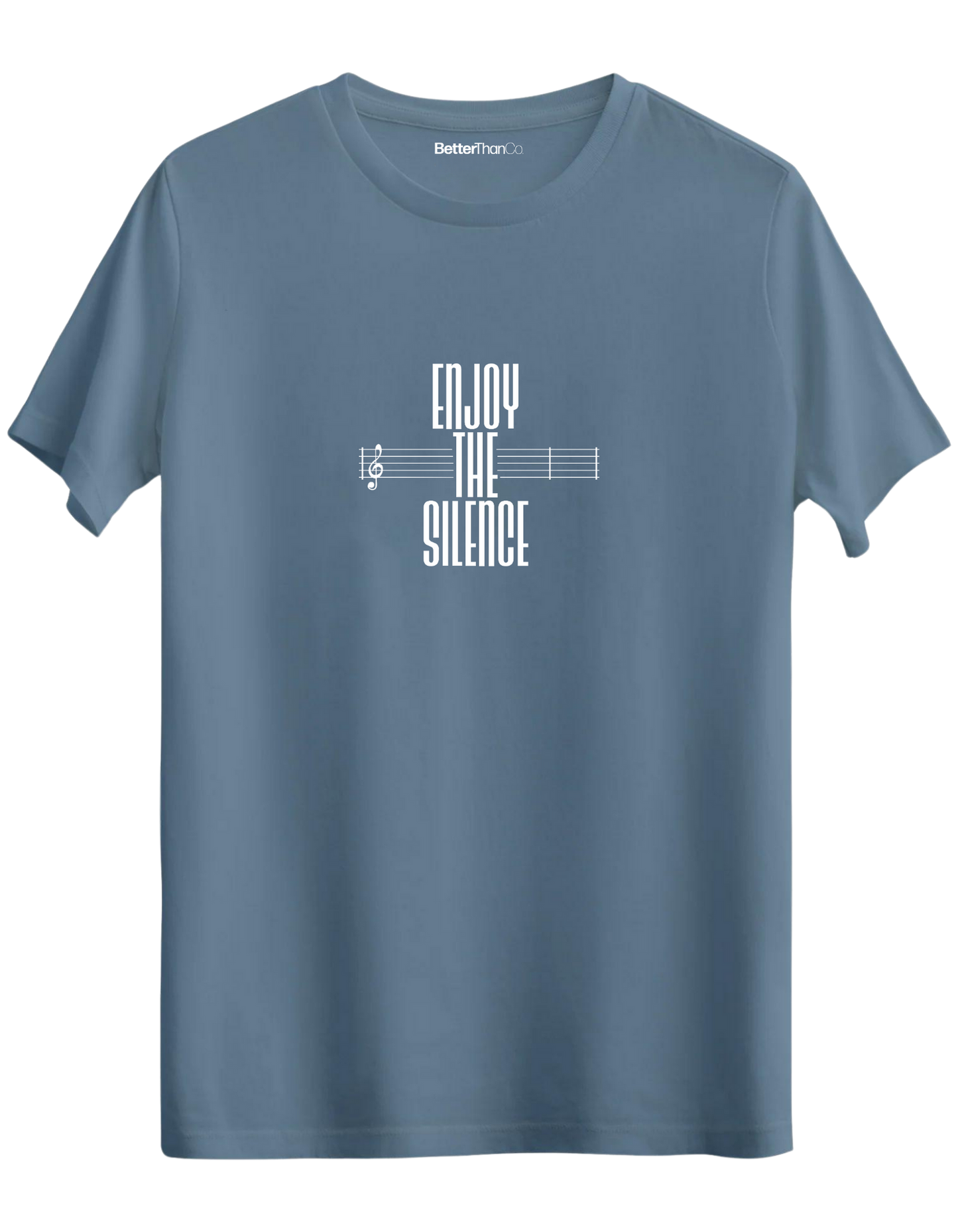 Enjoy The Silence Baskılı Bisiklet Yaka Regular T-shirt