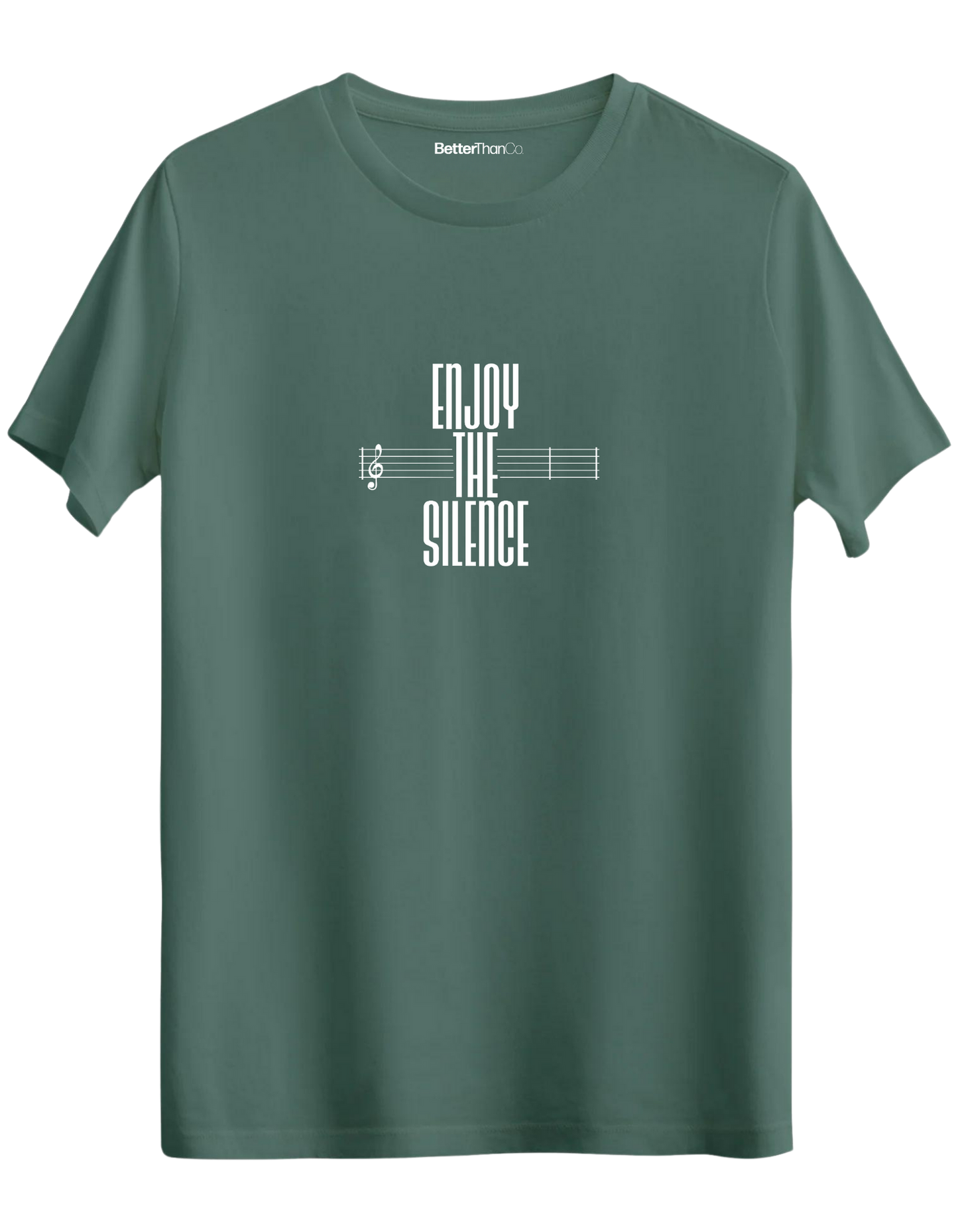 Enjoy The Silence Baskılı Bisiklet Yaka Regular T-shirt
