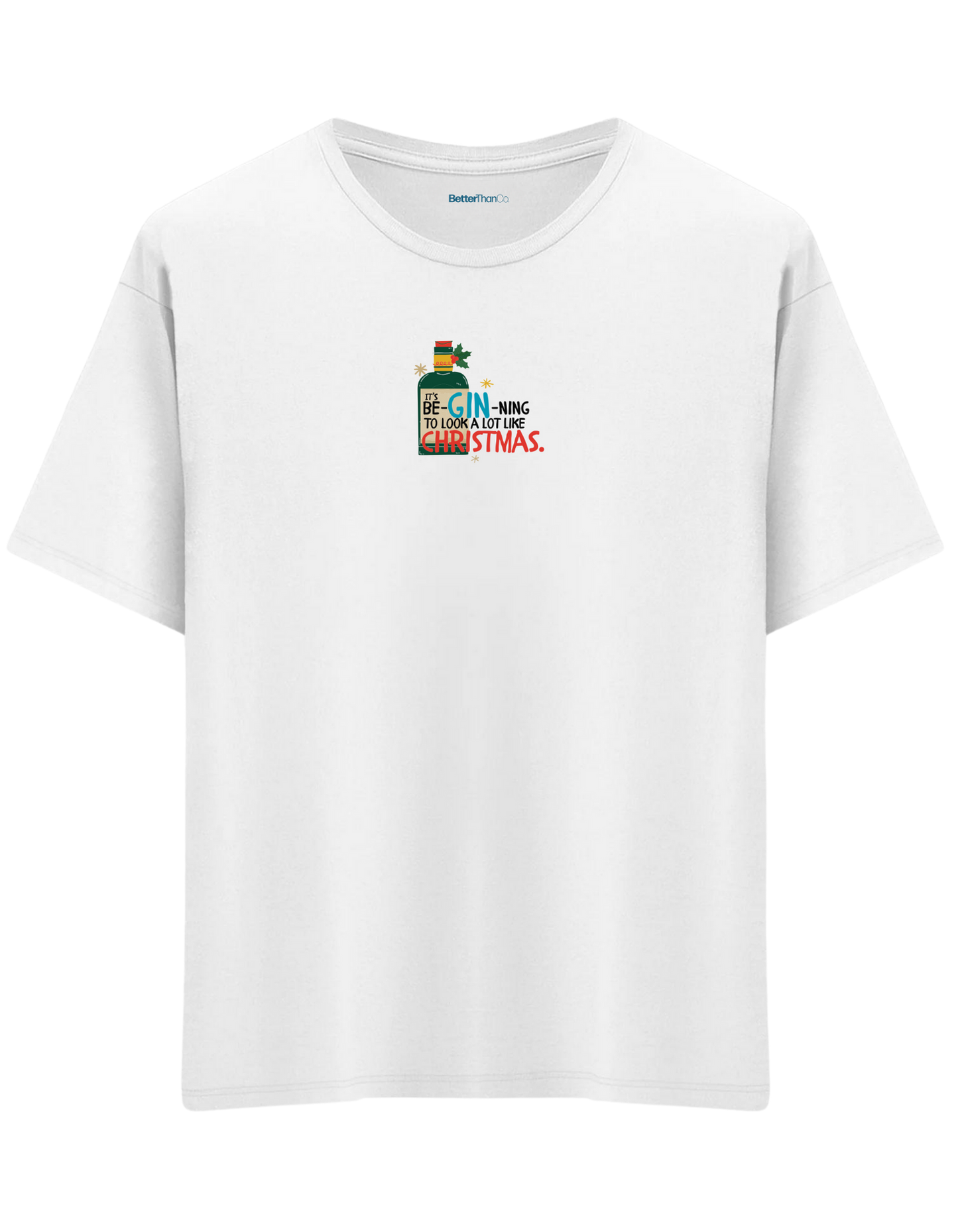 GIN-NING Baskılı Bisiklet Yaka Oversize T-shirt