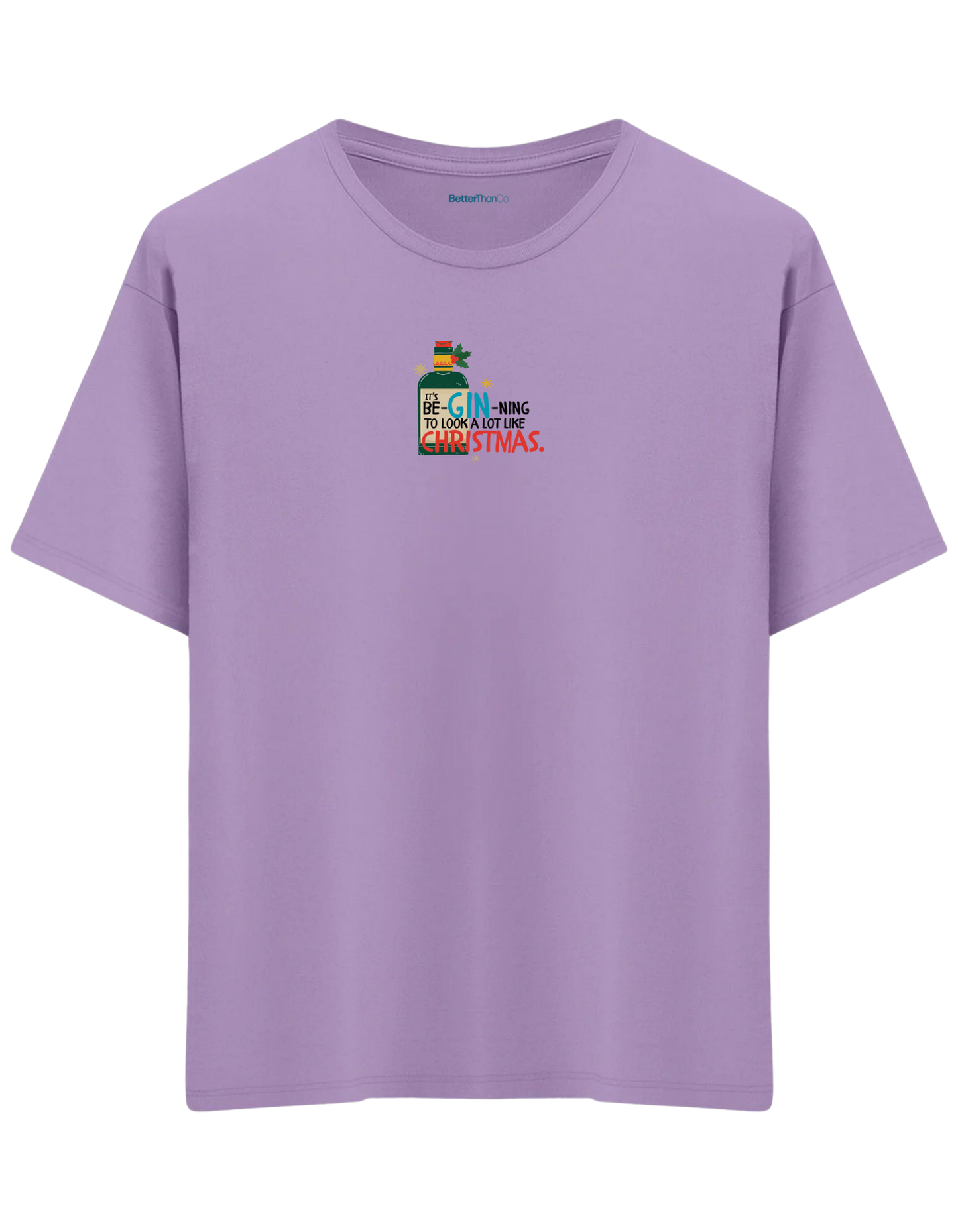 GIN-NING Baskılı Bisiklet Yaka Oversize T-shirt