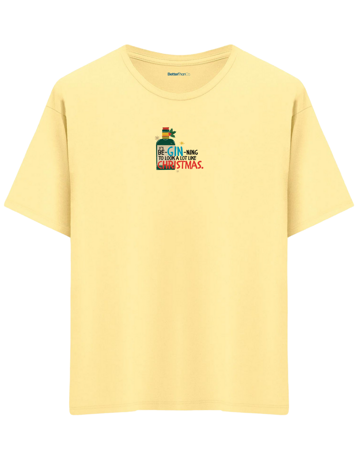 GIN-NING Baskılı Bisiklet Yaka Oversize T-shirt