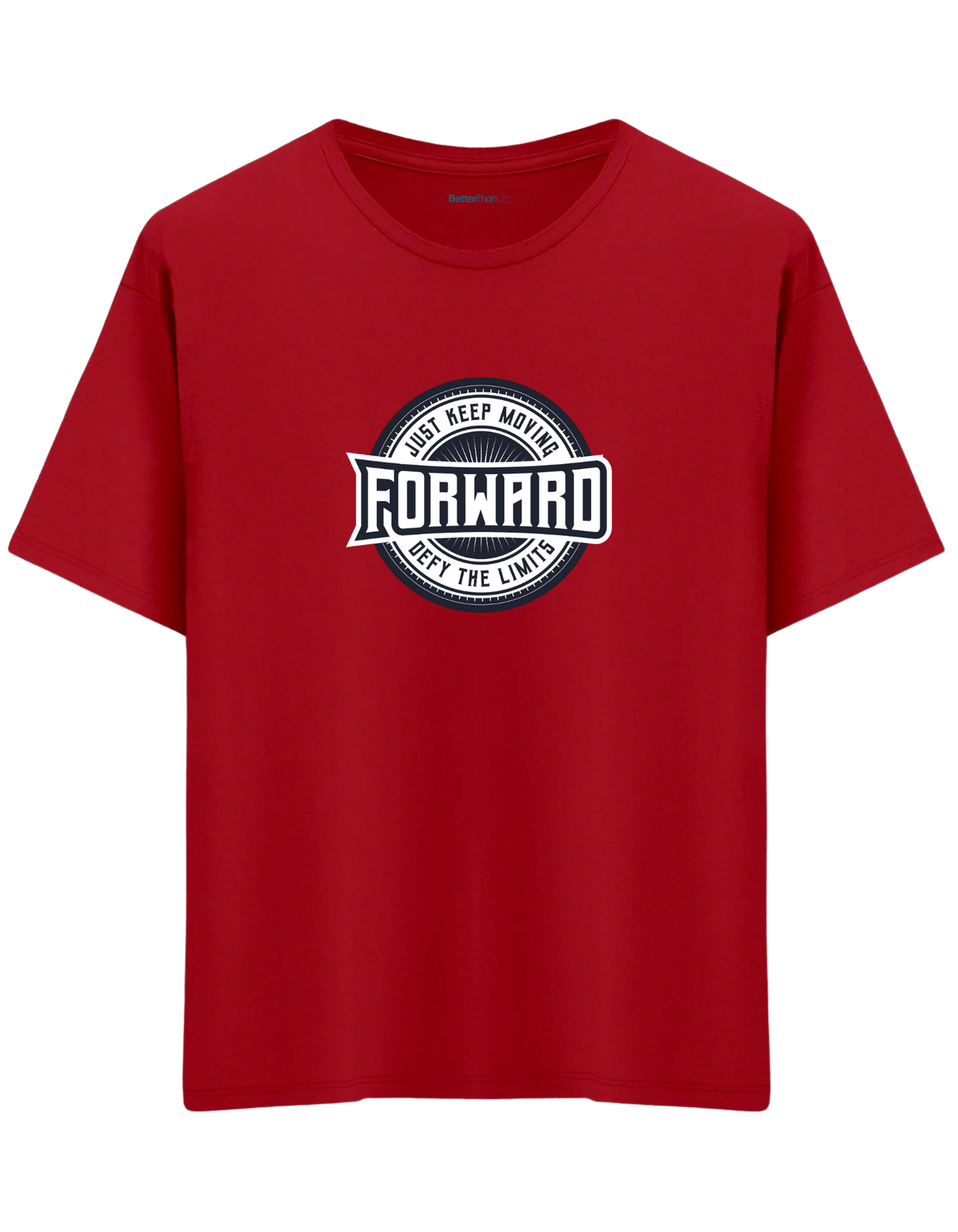 Forward Baskılı Bisiklet Yaka Oversize T-shirt